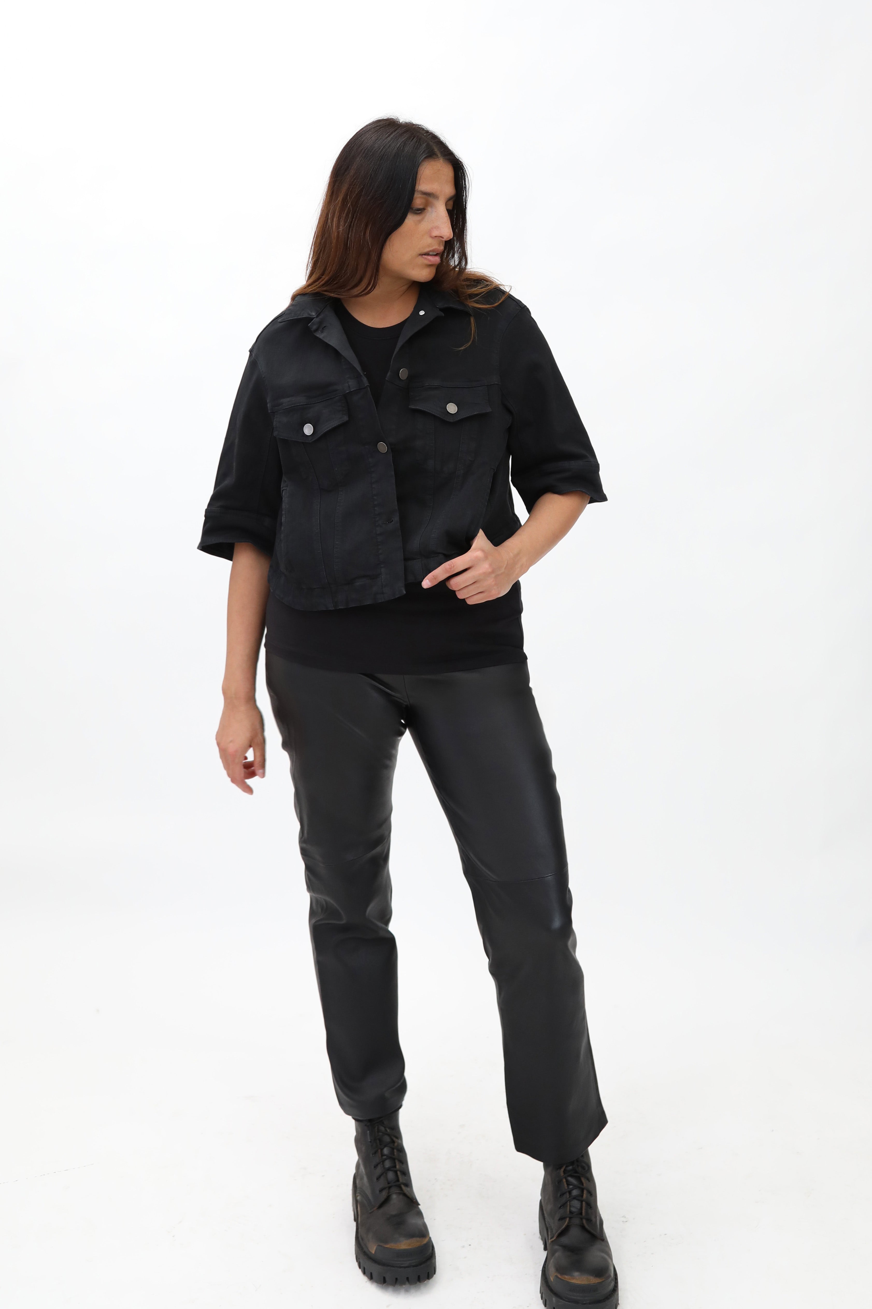VENETO JACKET GARMENT-DYED ITALIAN STRETCH DENIM