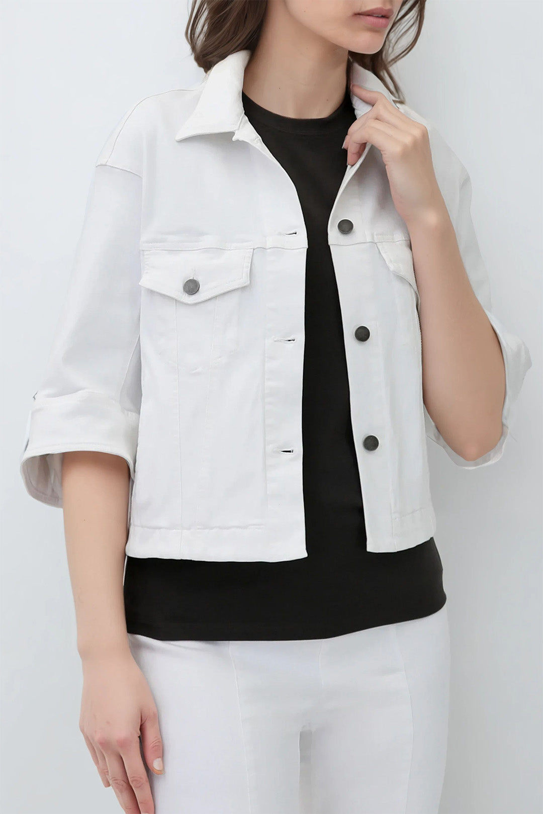 VENETO JACKET GARMENT-DYED ITALIAN STRETCH DENIM