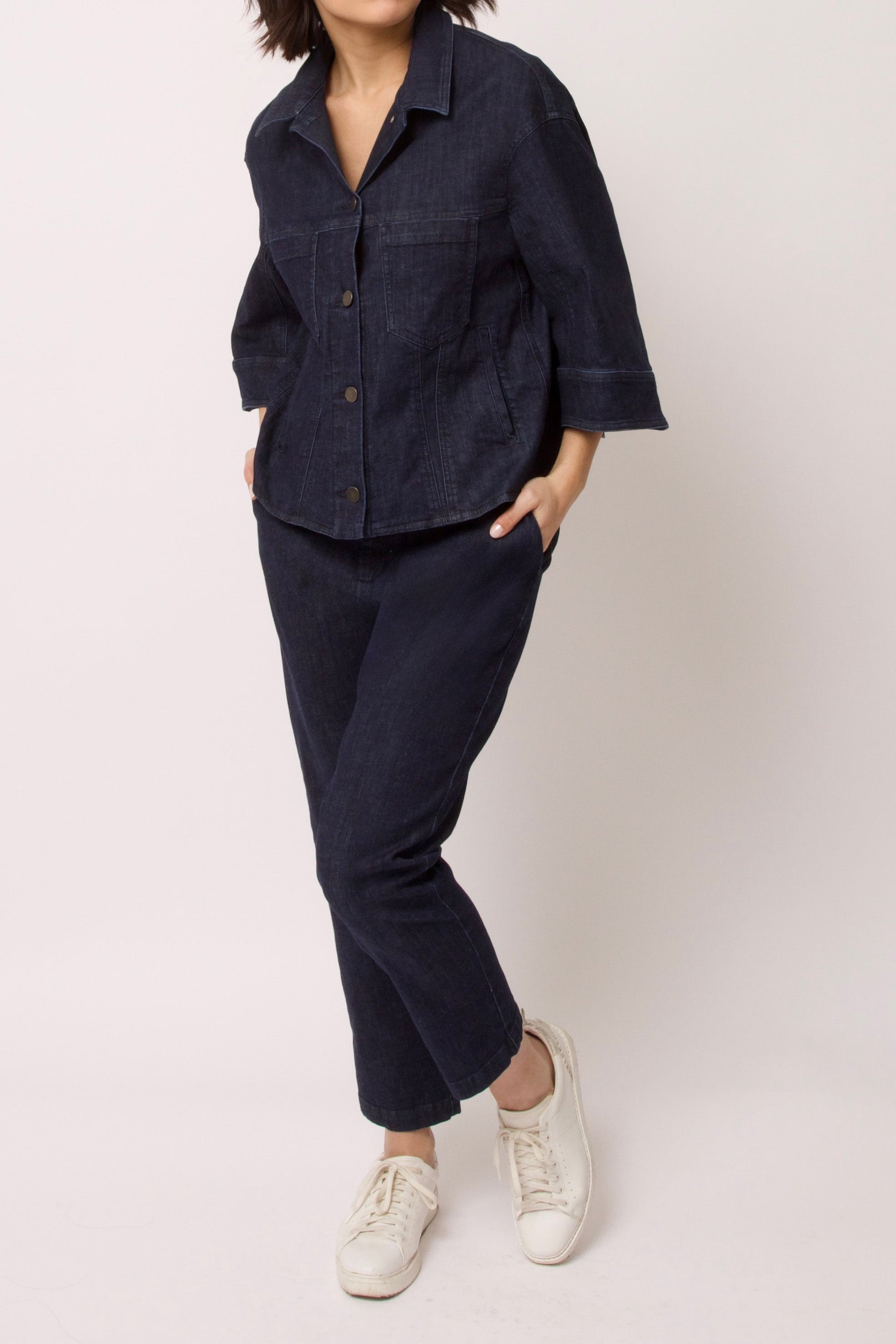 PASCAL DENIM PANT IN ORGANIC ITALIAN COTTON STRETCH