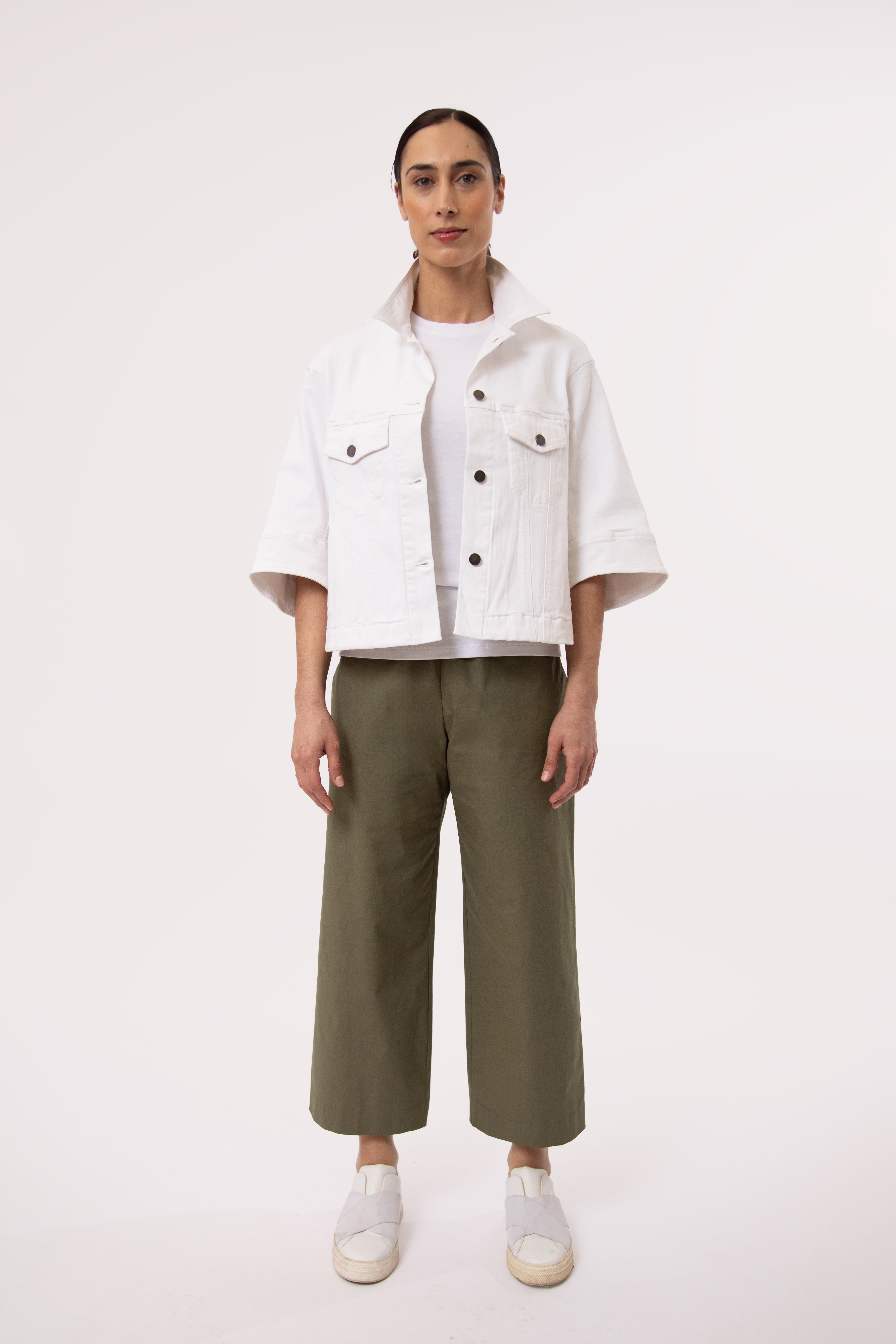 VENETO JACKET GARMENT-DYED ITALIAN STRETCH DENIM
