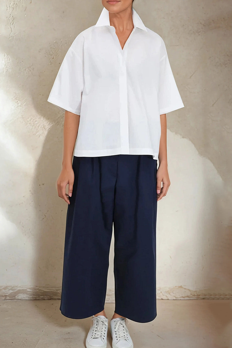 ZOEY CAMP SHIRT IN ITALIAN COTTON