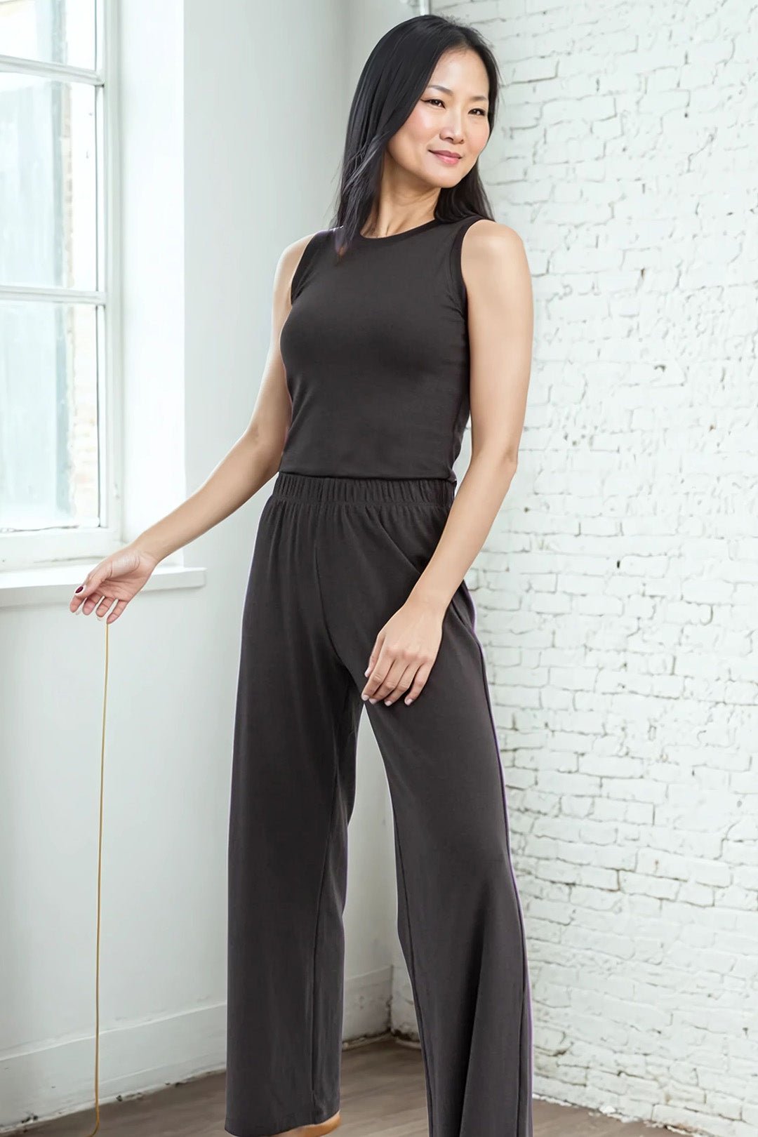 ADDY PIMA COTTON LOUNGE PANT IN CINDER GREY - Jarbo
