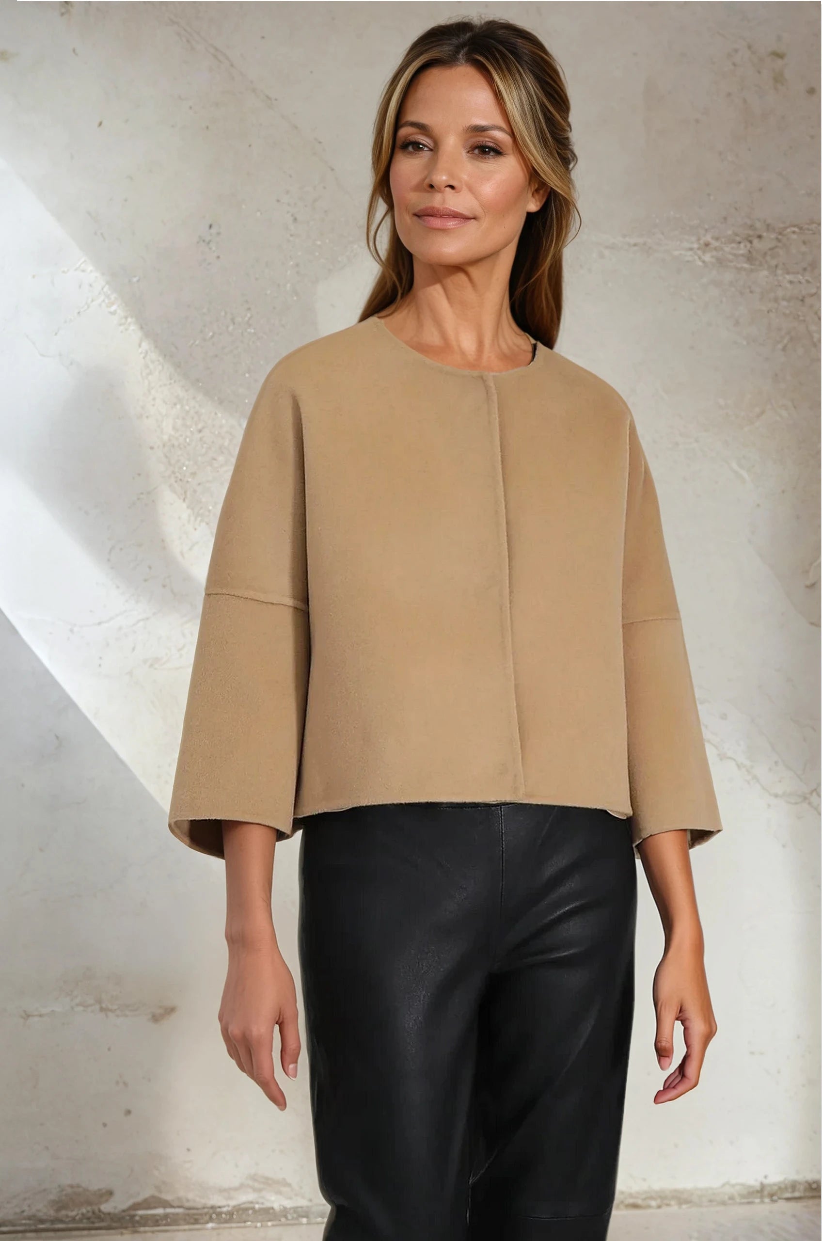 ADELAIDE SNAP JACKET IN DOUBLE - FACE CASHMERE WOOL - Jarbo