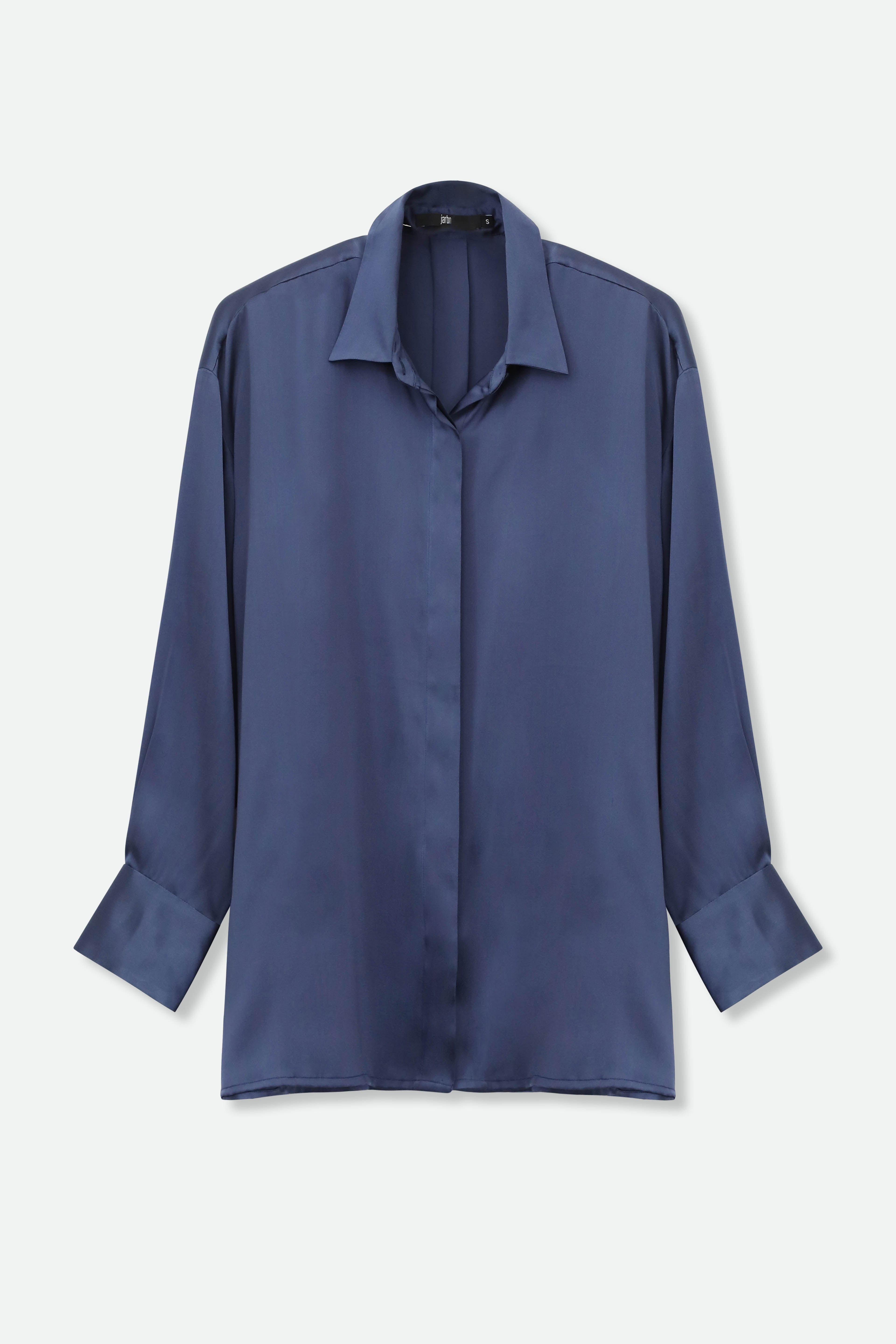 ADRIA SHIRT IN STRETCH SILK CHARMEUSE - Jarbo