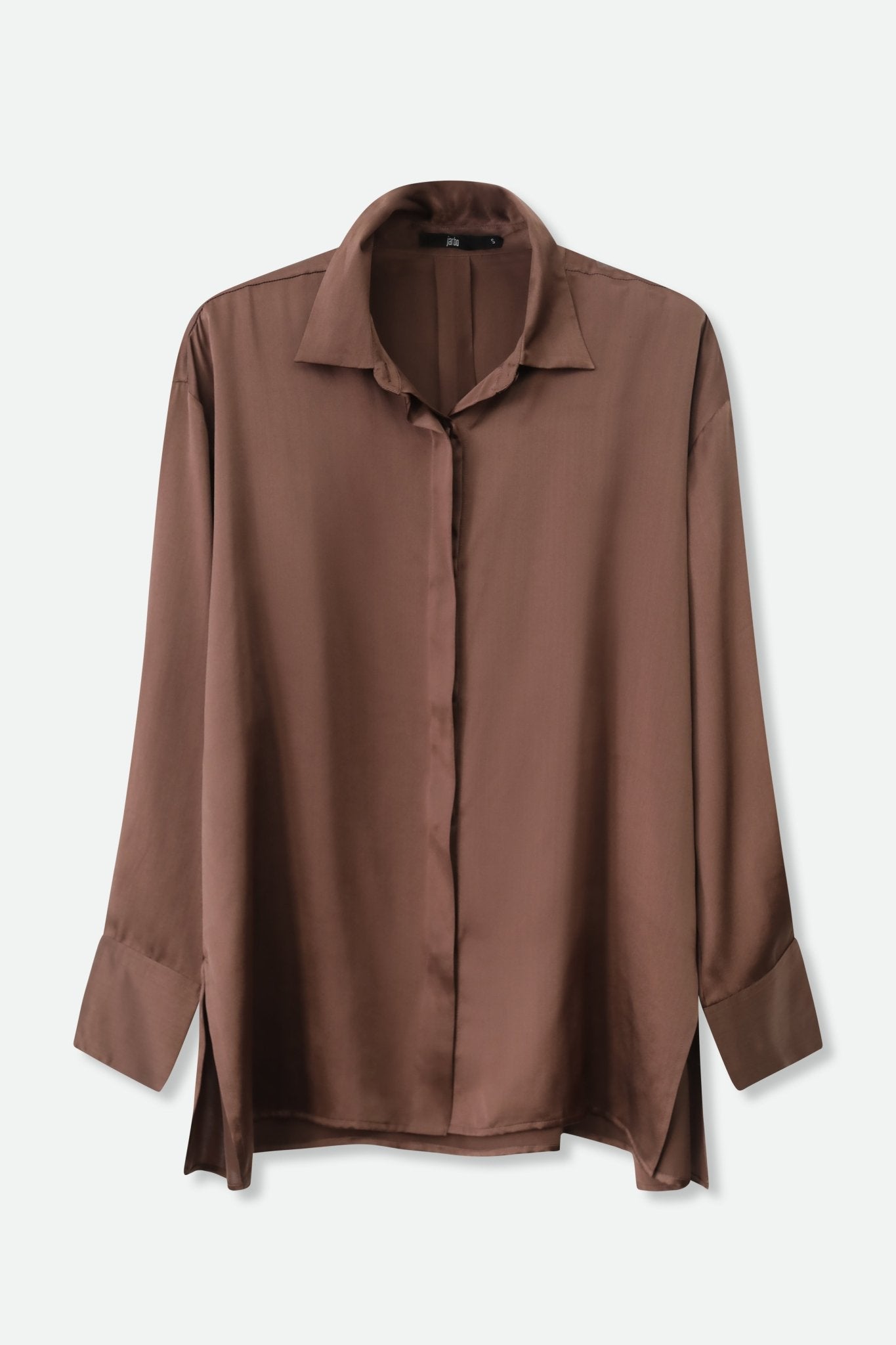 ADRIA SHIRT IN STRETCH SILK CHARMEUSE - Jarbo