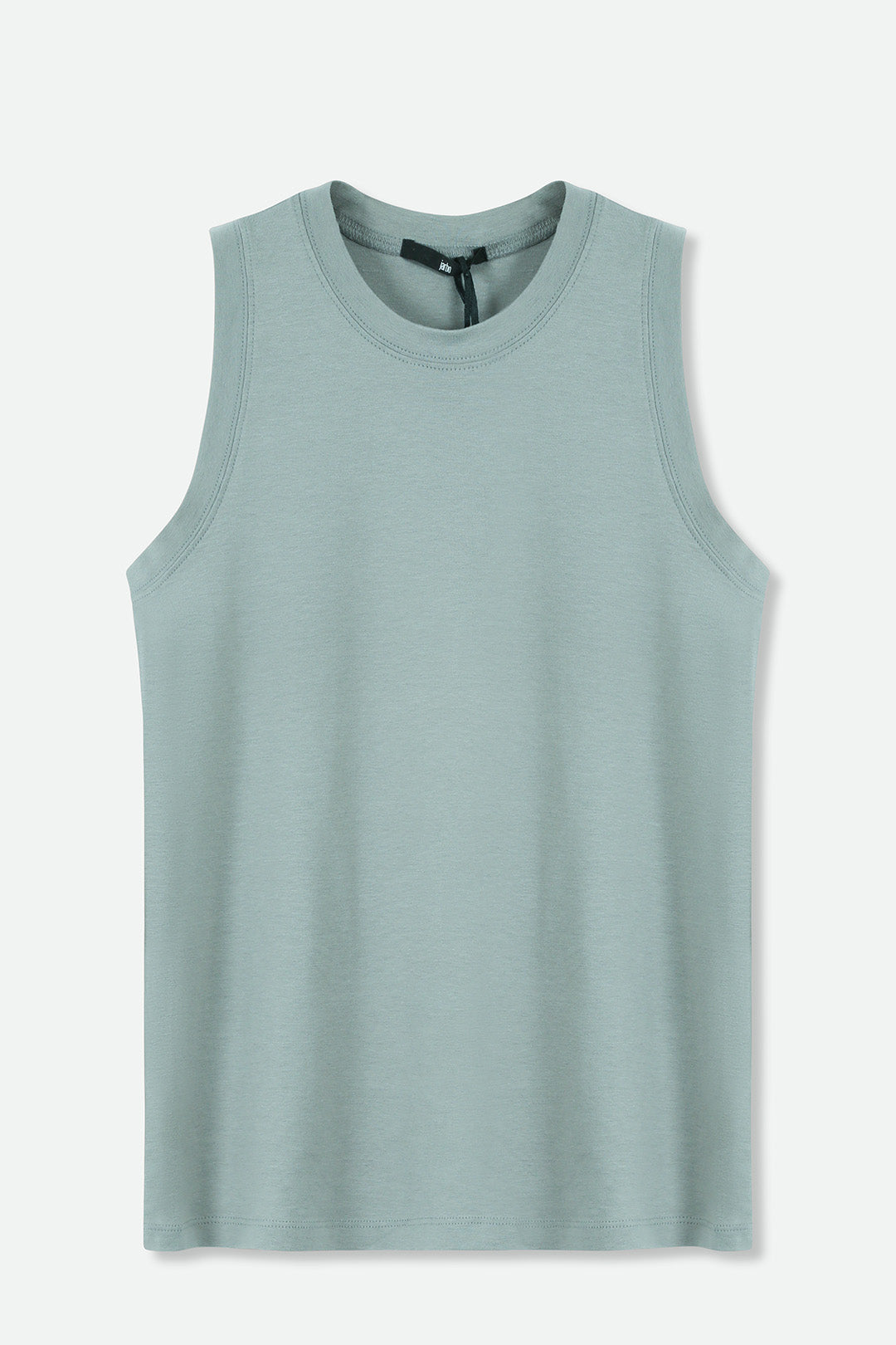 TUNIC LENGTH MUSCLE TANK IN PIMA COTTON STRETCH - FINAL FEW FIT SIZES 8-12