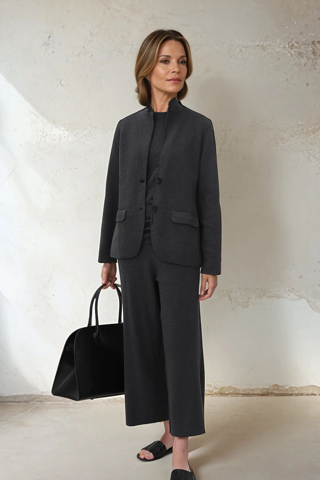 ARDEN HANDBAG IN BLACK ITALIAN LEATHER - Jarbo