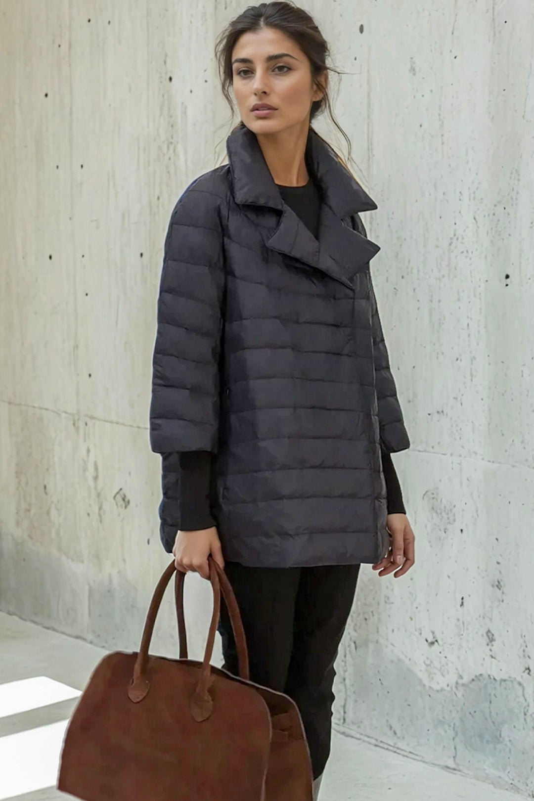 ARDEN HANDBAG IN ITALIAN SUEDE DARK BROWN - Jarbo