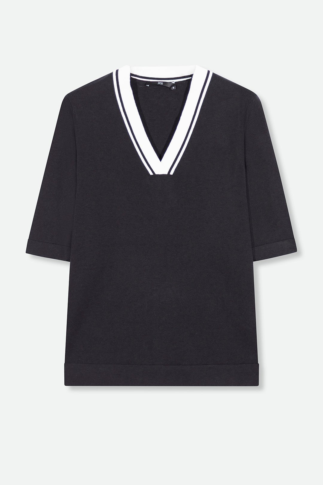ARLO V-NECK IN FINE GAUGE ITALIAN SILK COTTON - Jarbo