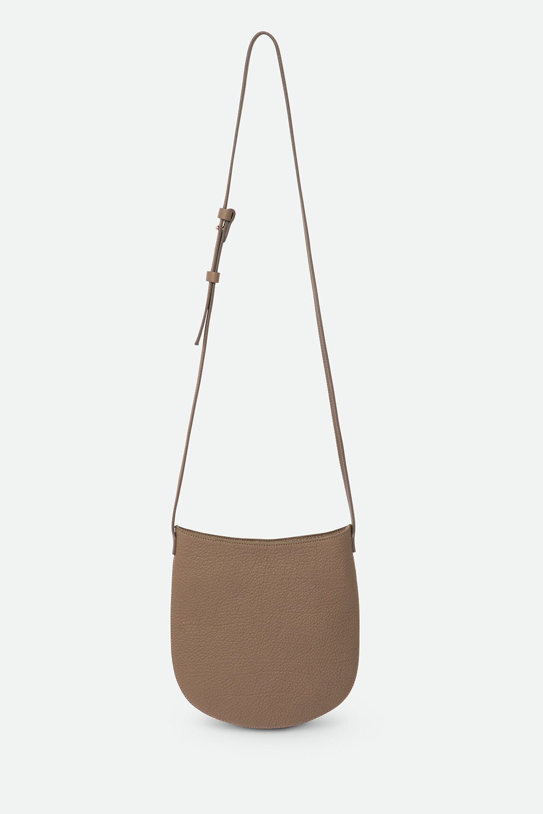 ASTRA ITALIAN LEATHER CROSSBODY TAUPE - Jarbo