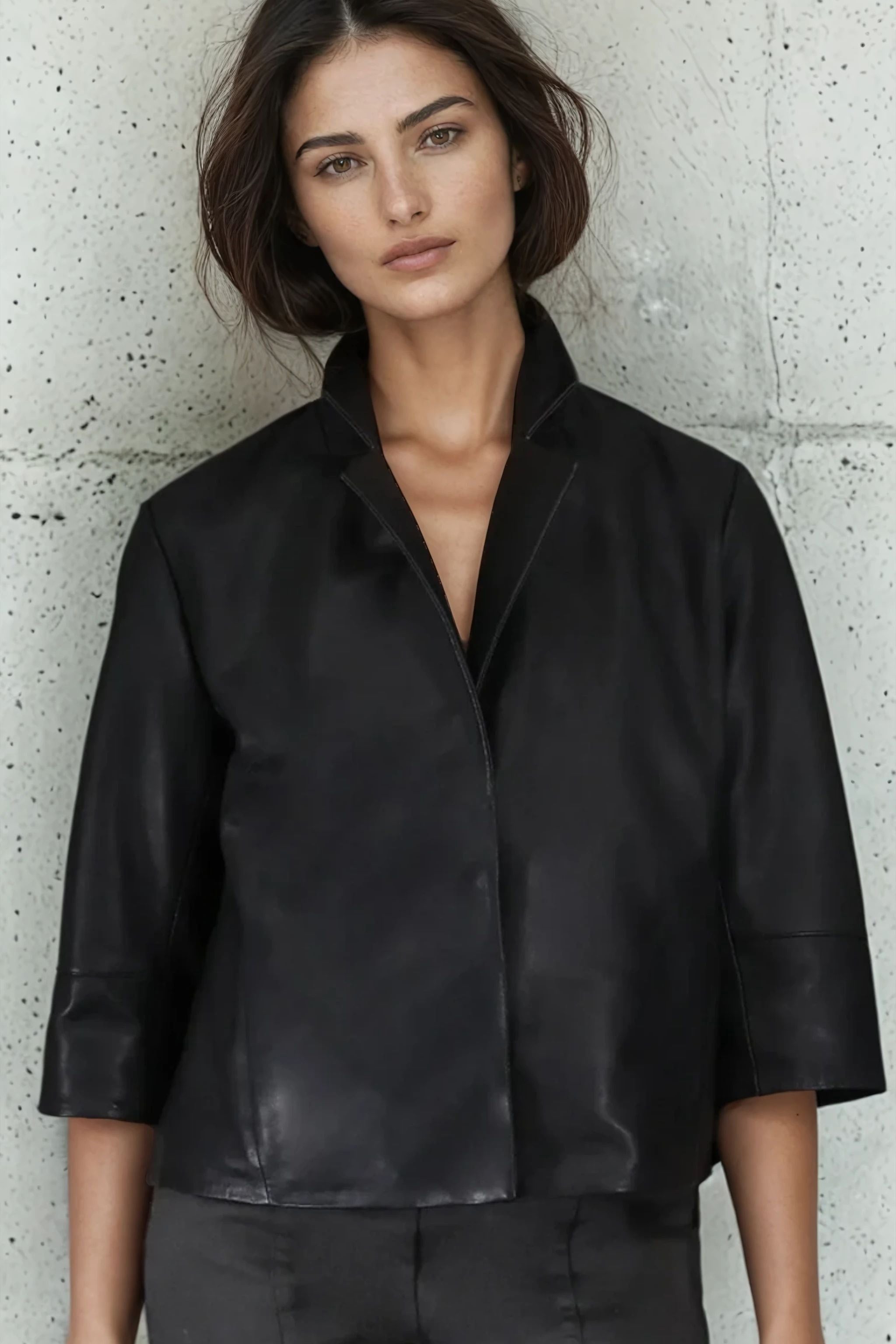 BELLAMY CROPPED LEATHER JACKET - Jarbo