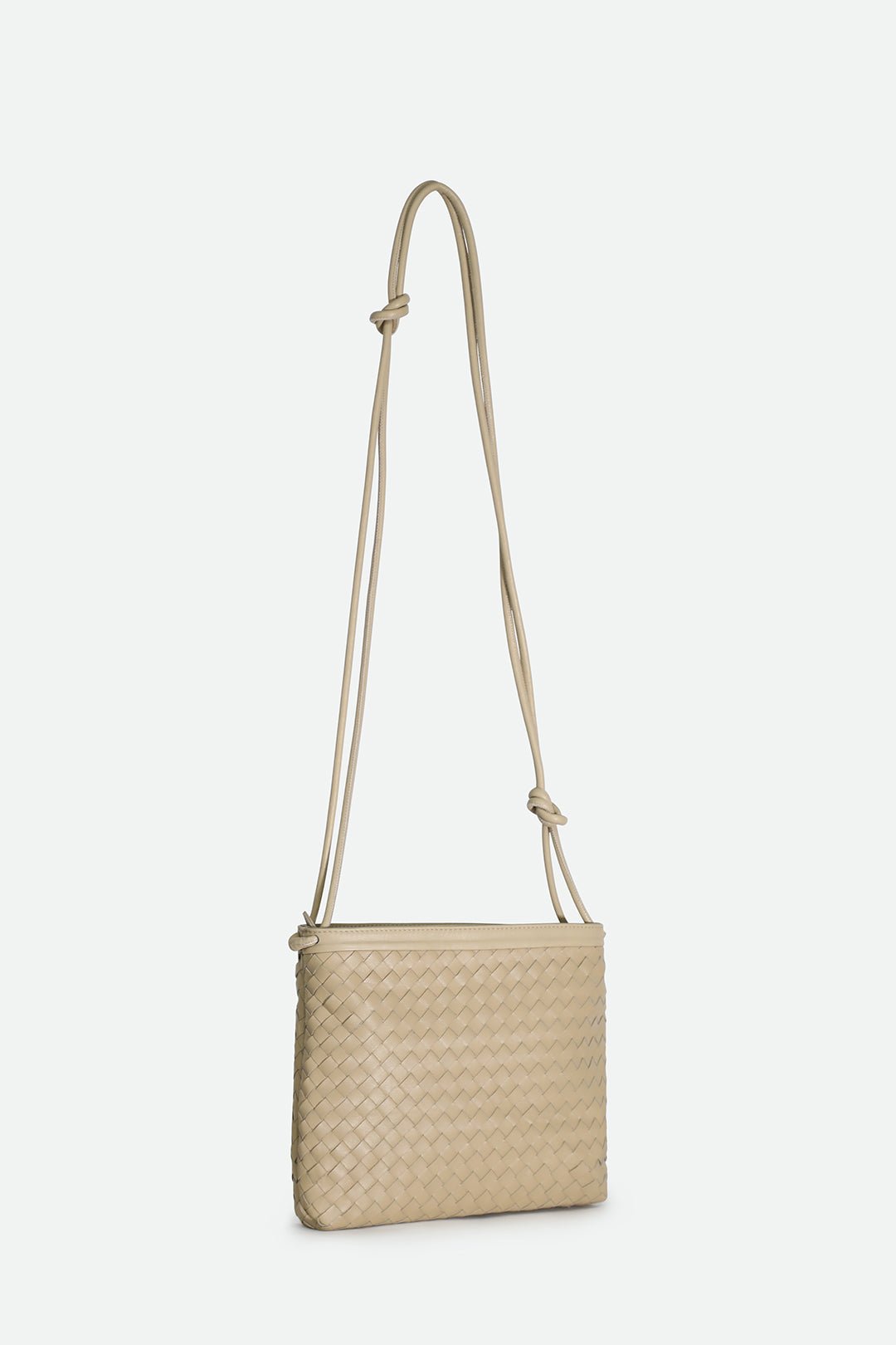 BELLIZZI BAG IN WOVEN ITALIAN LEATHER ECRU - Jarbo