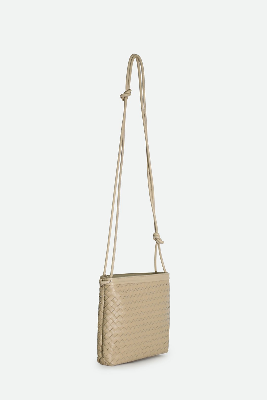 BELLIZZI BAG IN WOVEN ITALIAN LEATHER ECRU - Jarbo