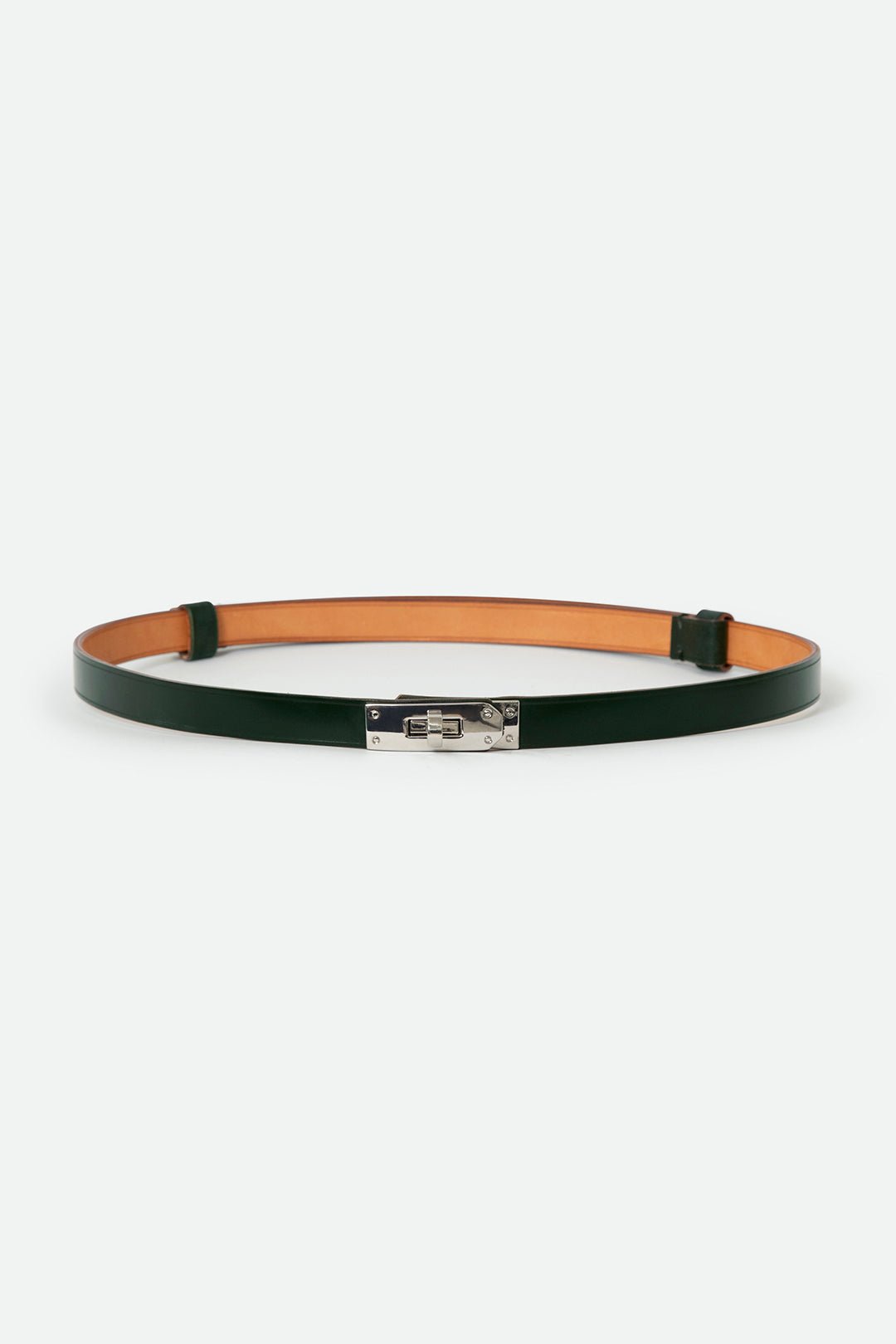 BENOIR BELT IN CORDOVON LEATHER FOREST GREEN - Jarbo