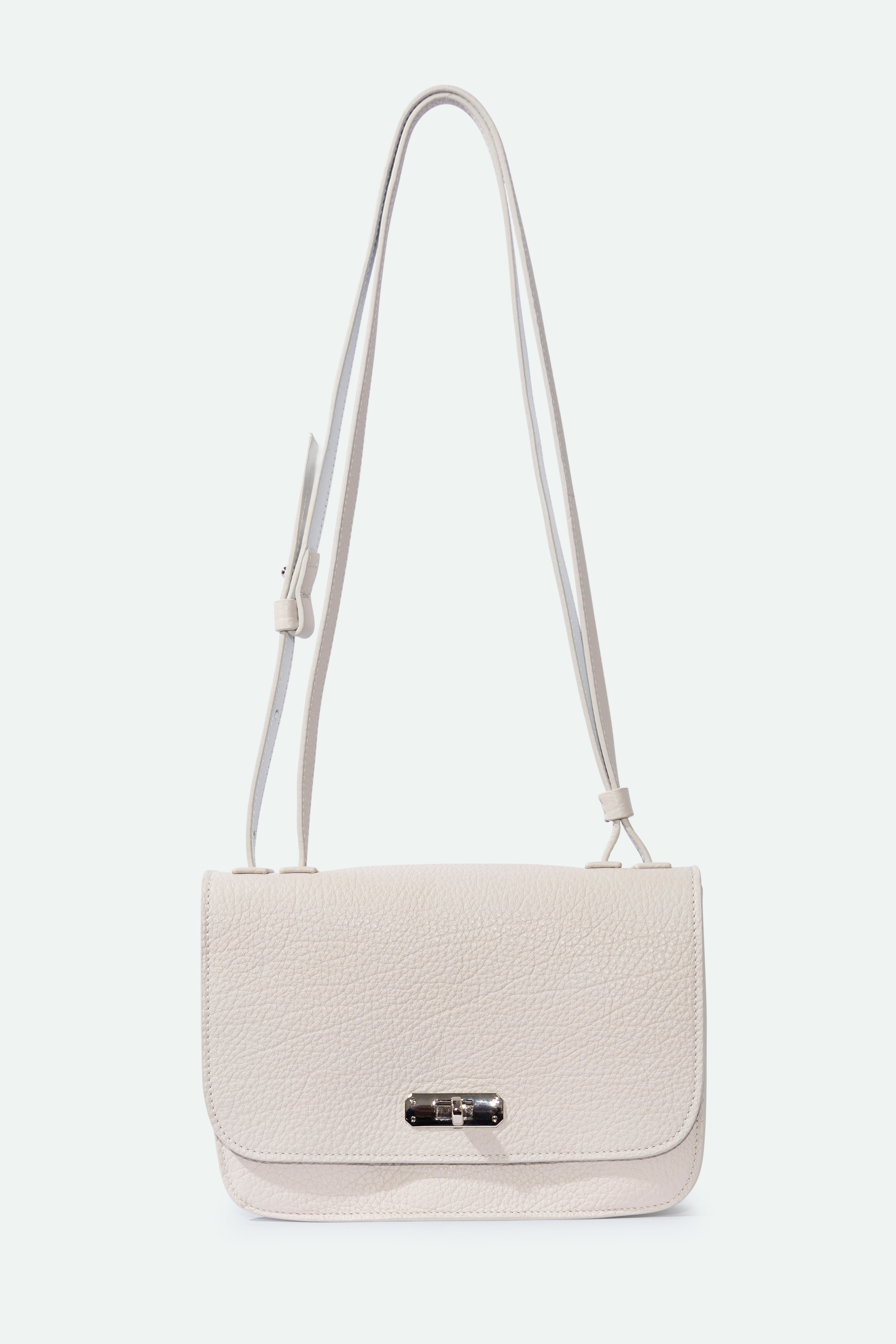 BEXLEY SHOULDER BAG IN ITALIAN LEATHER BUTTER WHITE - Jarbo