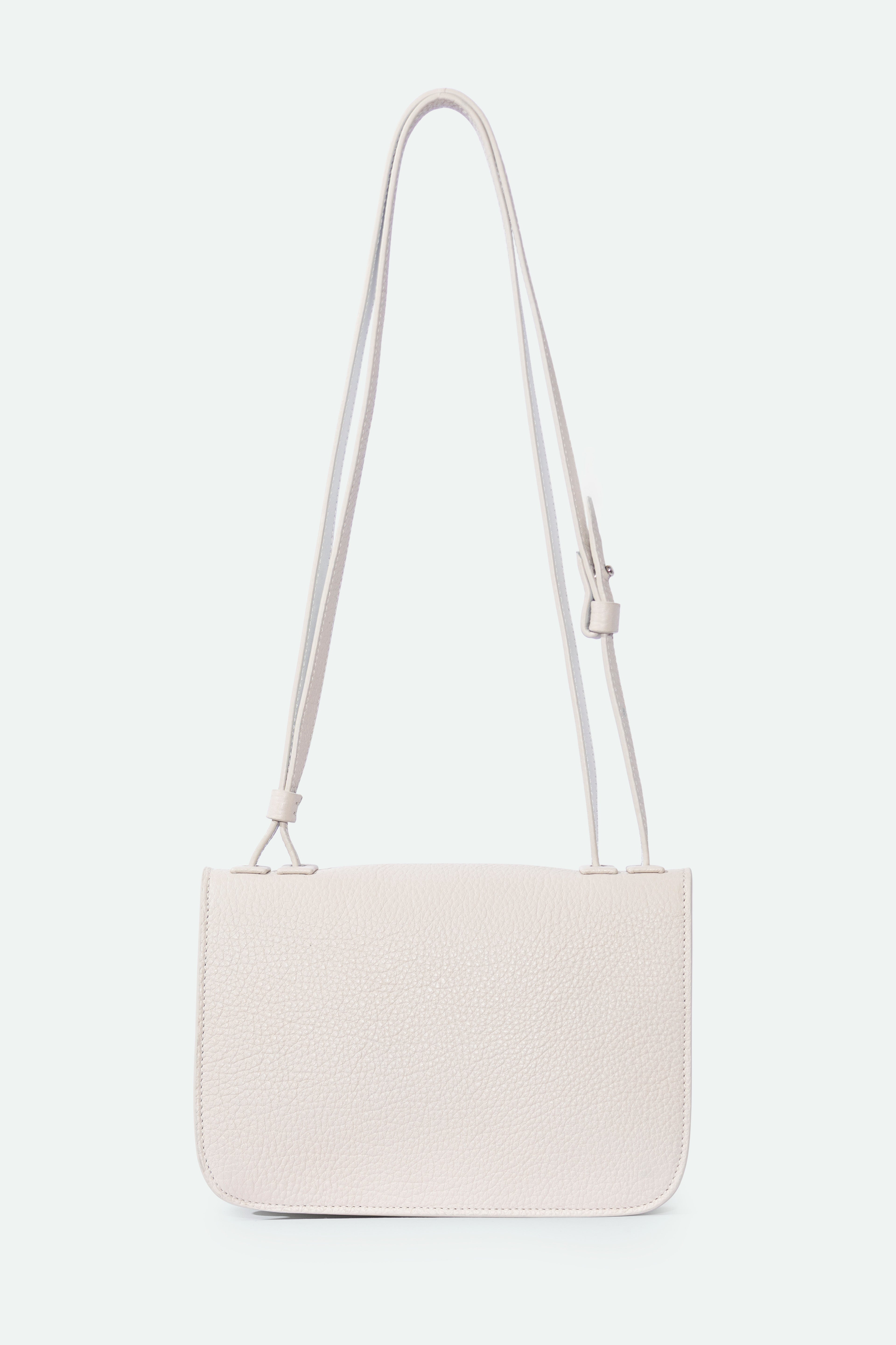 BEXLEY SHOULDER BAG IN ITALIAN LEATHER BUTTER WHITE - Jarbo