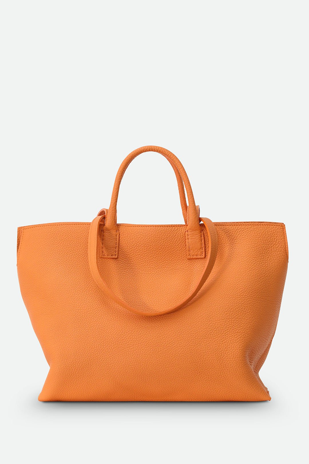 BOLZANO ITALIAN LEATHER LARGE HANDBAG ORANGE - Jarbo