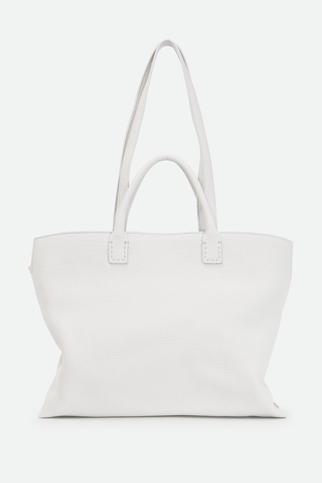 BOLZANO ITALIAN LEATHER TOTE IN BUTTER WHITE - Jarbo