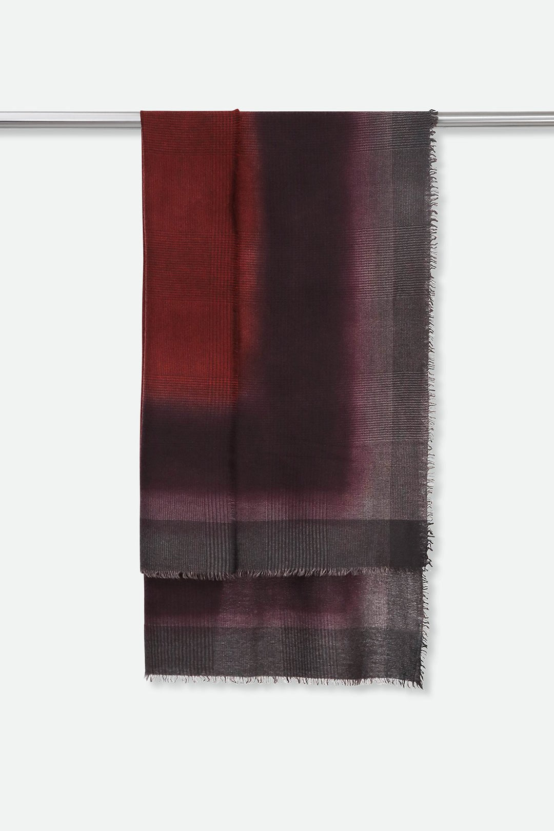 BORDEAUX CHECK ITALIAN CASHMERE SCARF - Jarbo