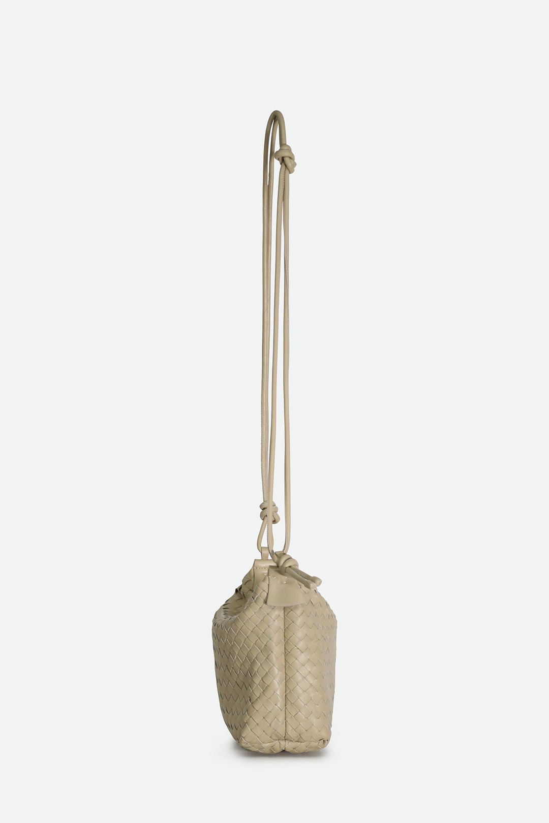 BRIATA BAG IN WOVEN LEATHER ECRU - Jarbo