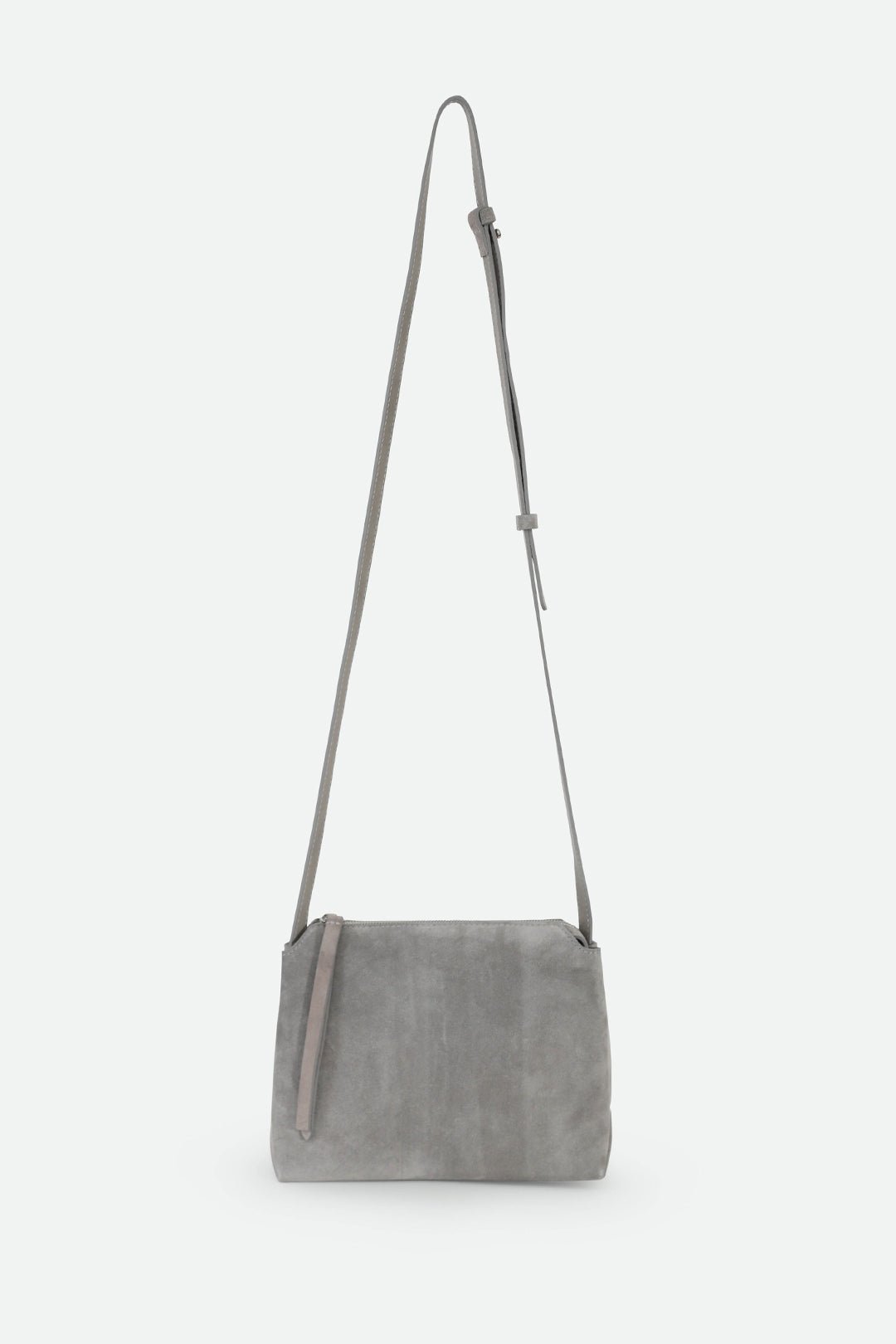 Gray suede crossbody bag hotsell