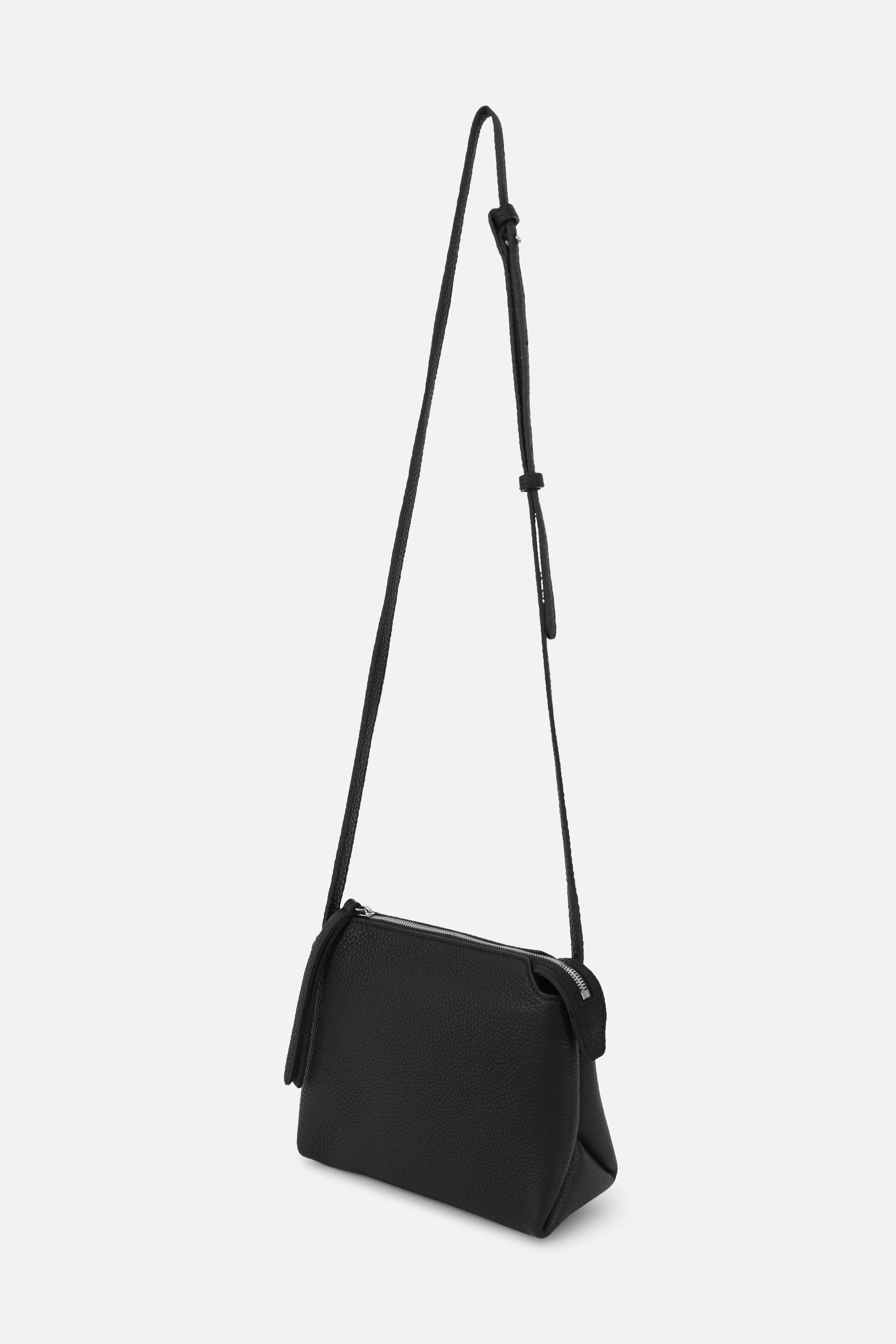 BRIDGET ITALIAN LEATHER CROSSBODY BAG IN BLACK - Jarbo