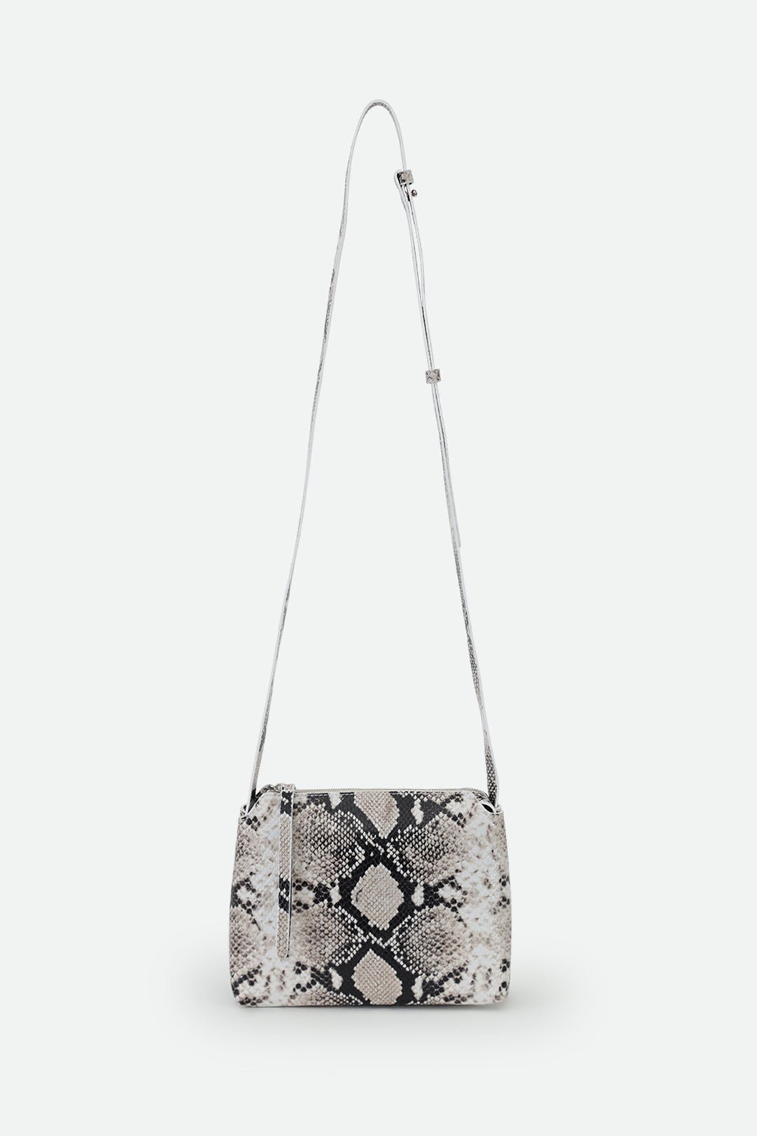 BRIDGET ITALIAN LEATHER CROSSBODY BAG IN SNAKE PRINT - Main Image