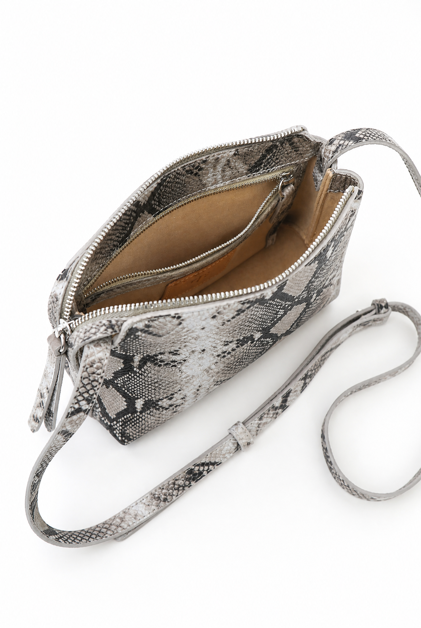 BRIDGET CROSSBODY BAG IN FRENCH CALFSKIN SNAKE PRINT