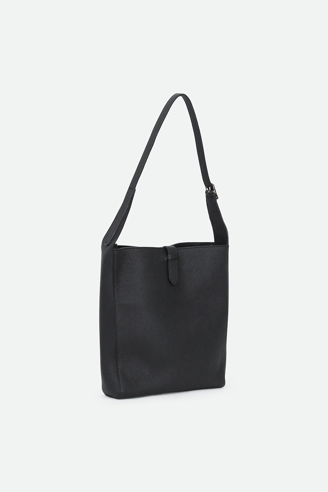 BRIO BUCKLE BAG IN ITALIAN CALFSKIN BLACK - Jarbo