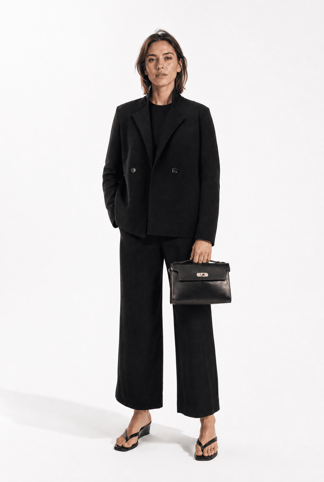 BRISIO DOUBLE BREASTED BLAZER IN ITALIAN COTTON - Jarbo