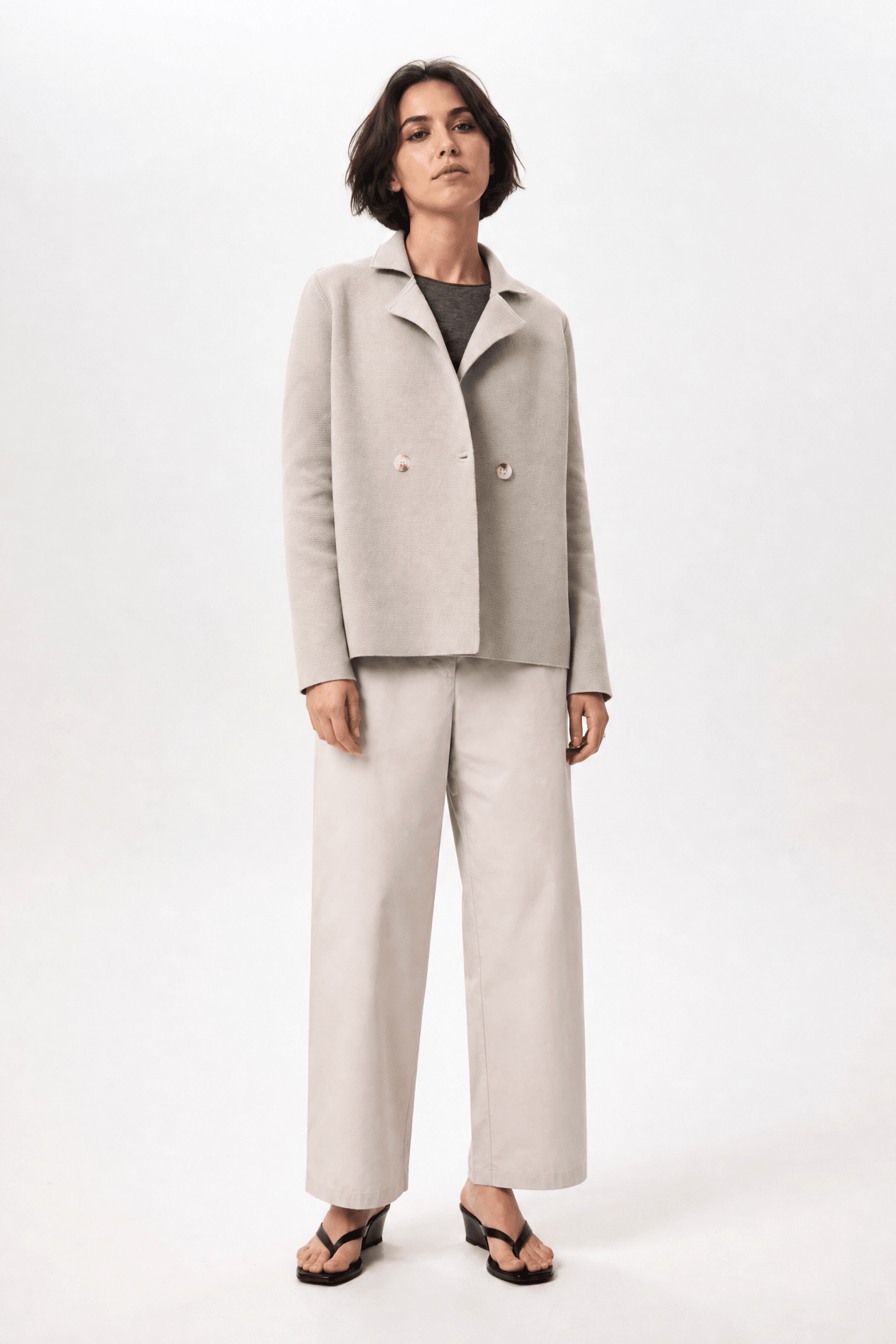 BRISIO DOUBLE BREASTED BLAZER IN ITALIAN COTTON - Jarbo