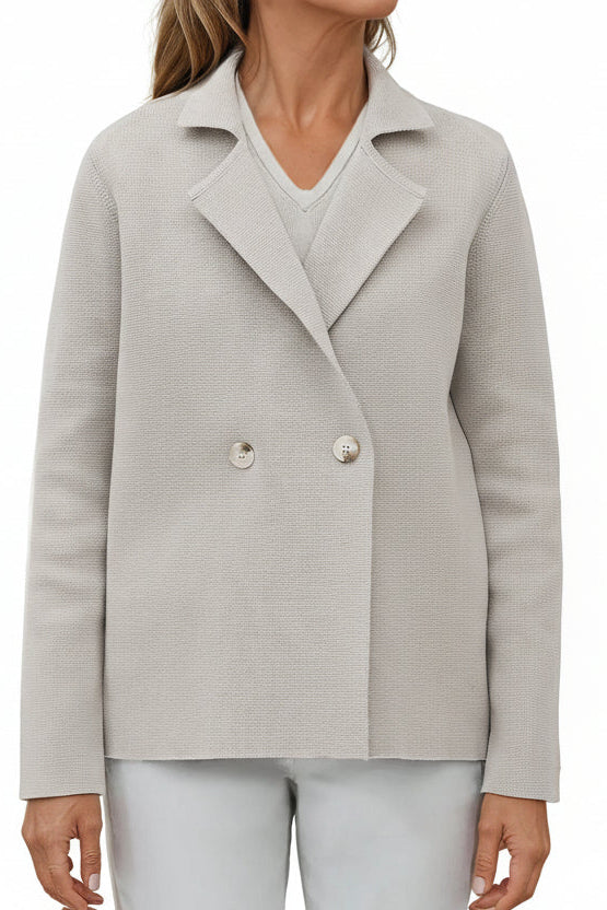 BRISIO DOUBLE BREASTED BLAZER IN ITALIAN COTTON