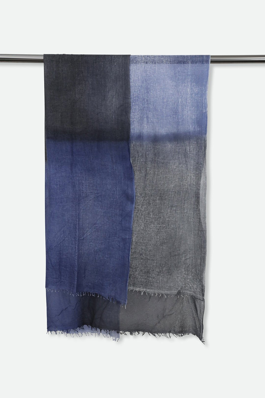 BRYAN NAVY SCARF IN HAND DYED CASHMERE - Jarbo