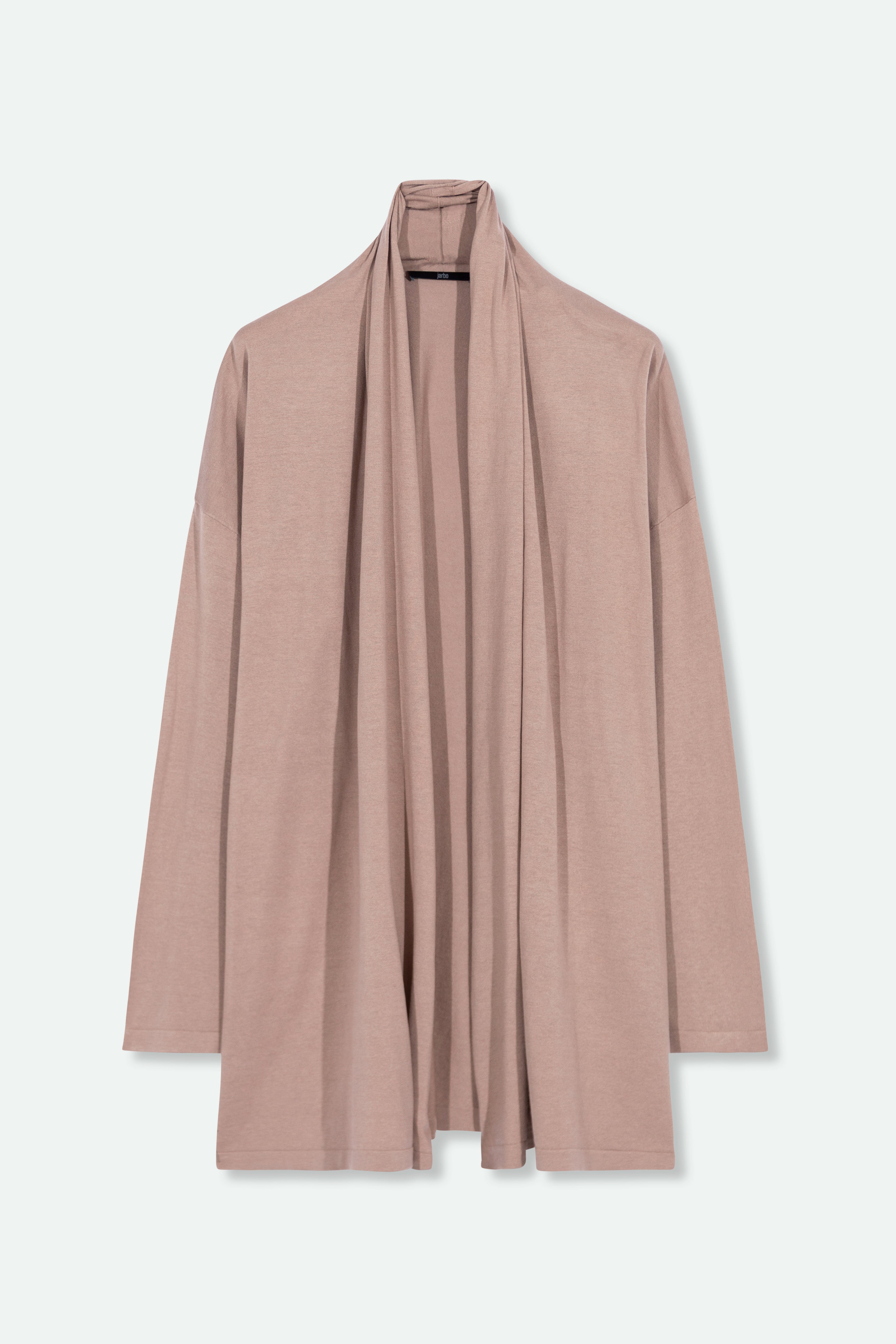 CADE SHAWL CARDIGAN IN FINE GAUGE ITALIAN SILK COTTON - Jarbo