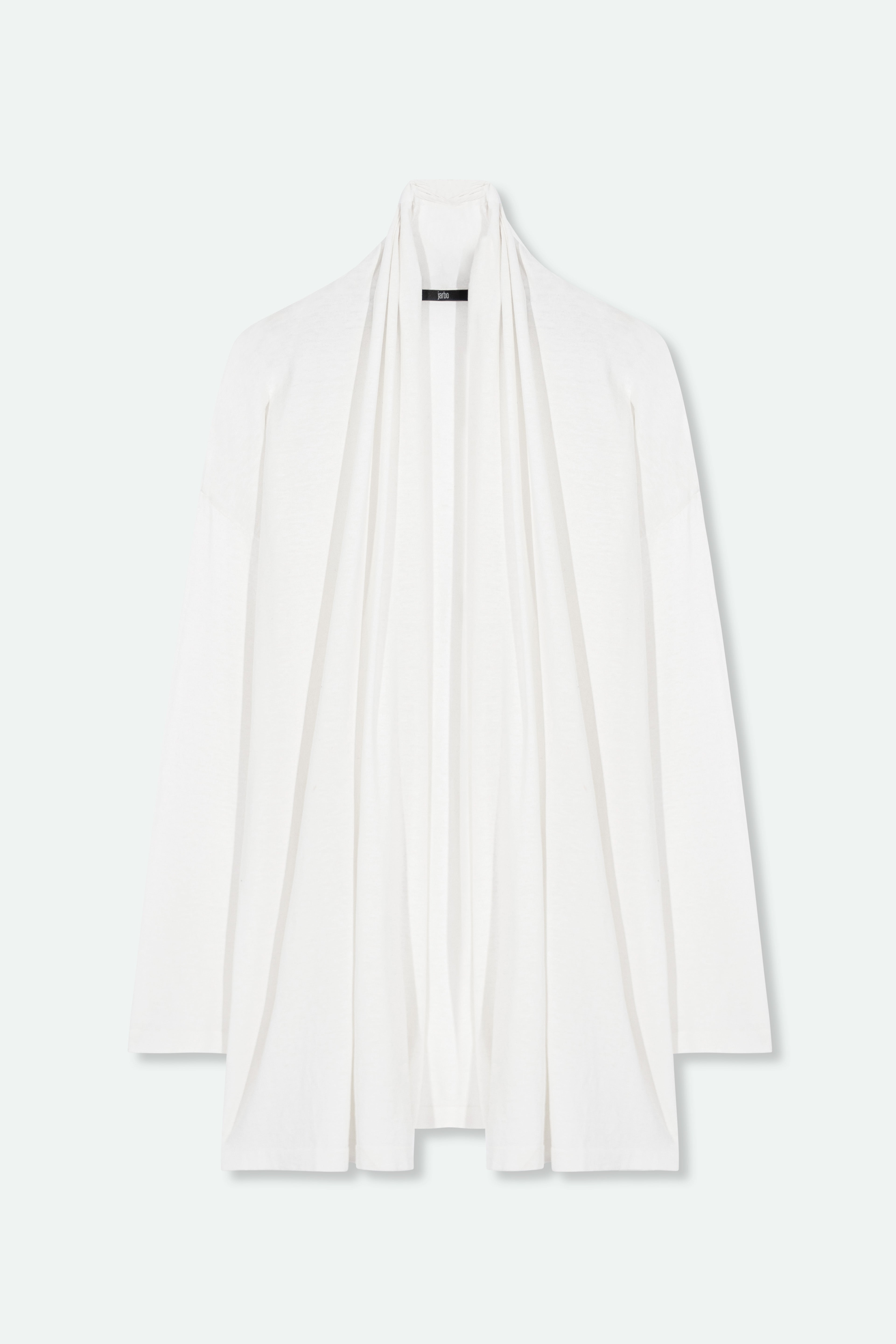 CADE SHAWL CARDIGAN IN FINE GAUGE ITALIAN SILK COTTON - Jarbo