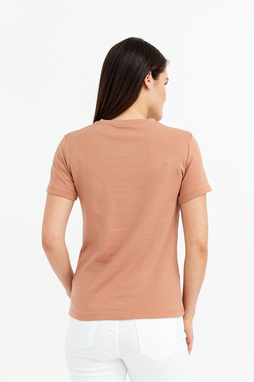 CAP SLEEVE CREW IN PIMA COTTON STRETCH - Jarbo