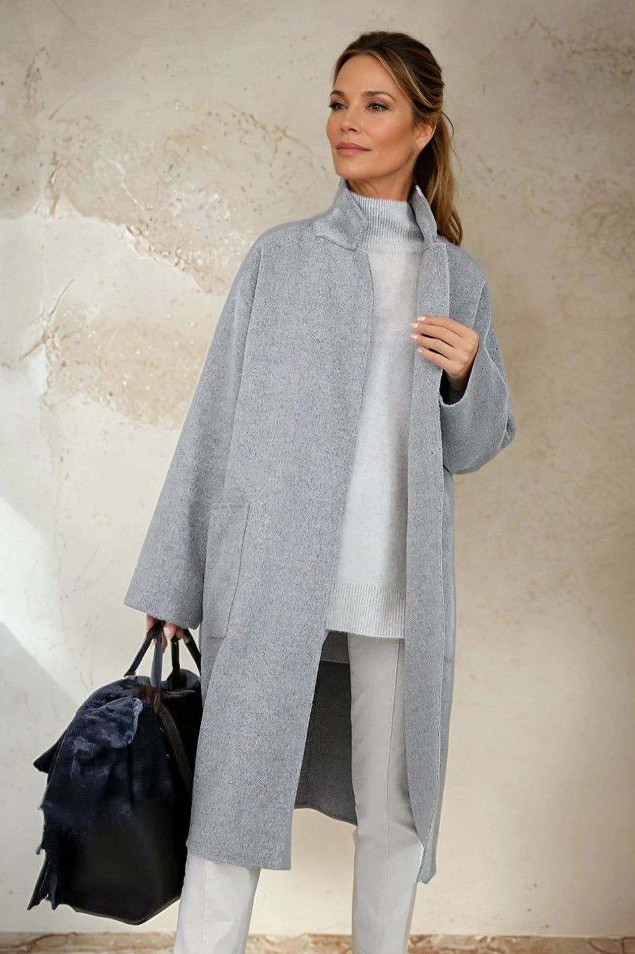 CARLIE COAT IN WOOL CASHMERE DOUBLE FACE
