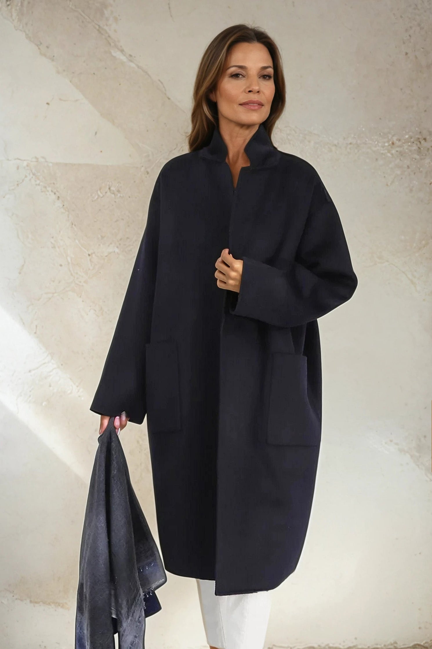 CARLIE COAT IN WOOL CASHMERE DOUBLE FACE LIMITED EDITION COLORS