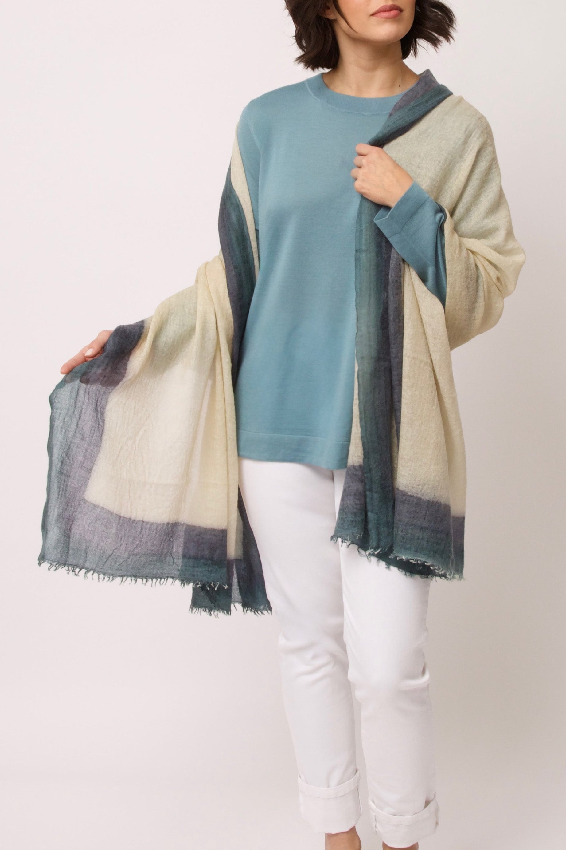 CARRIACOU SCARF IN HAND DYED CASHMERE - Jarbo