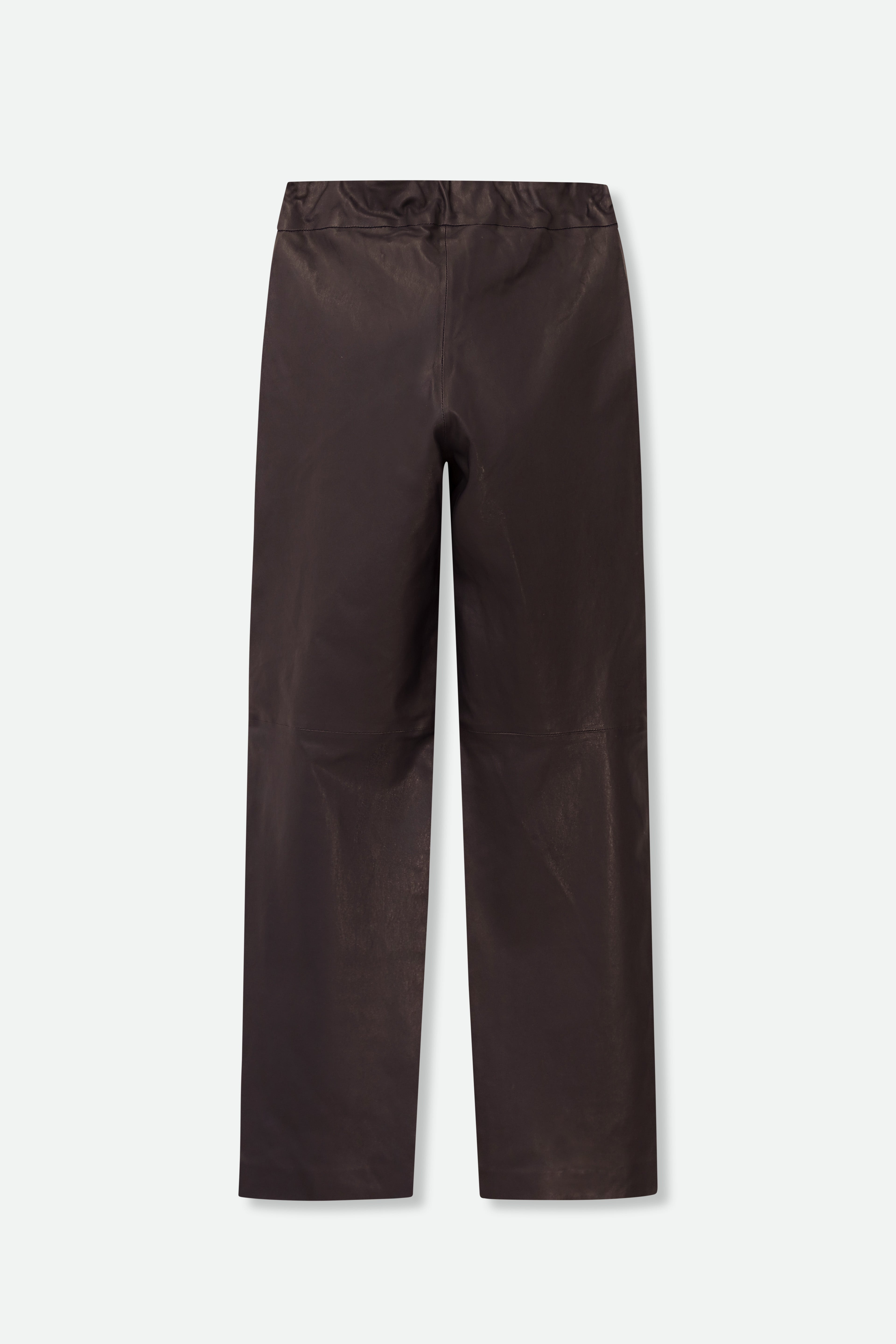 CATERINA ANKLE STRAIGHT LEG PANT IN STRETCH LEATHER - Jarbo
