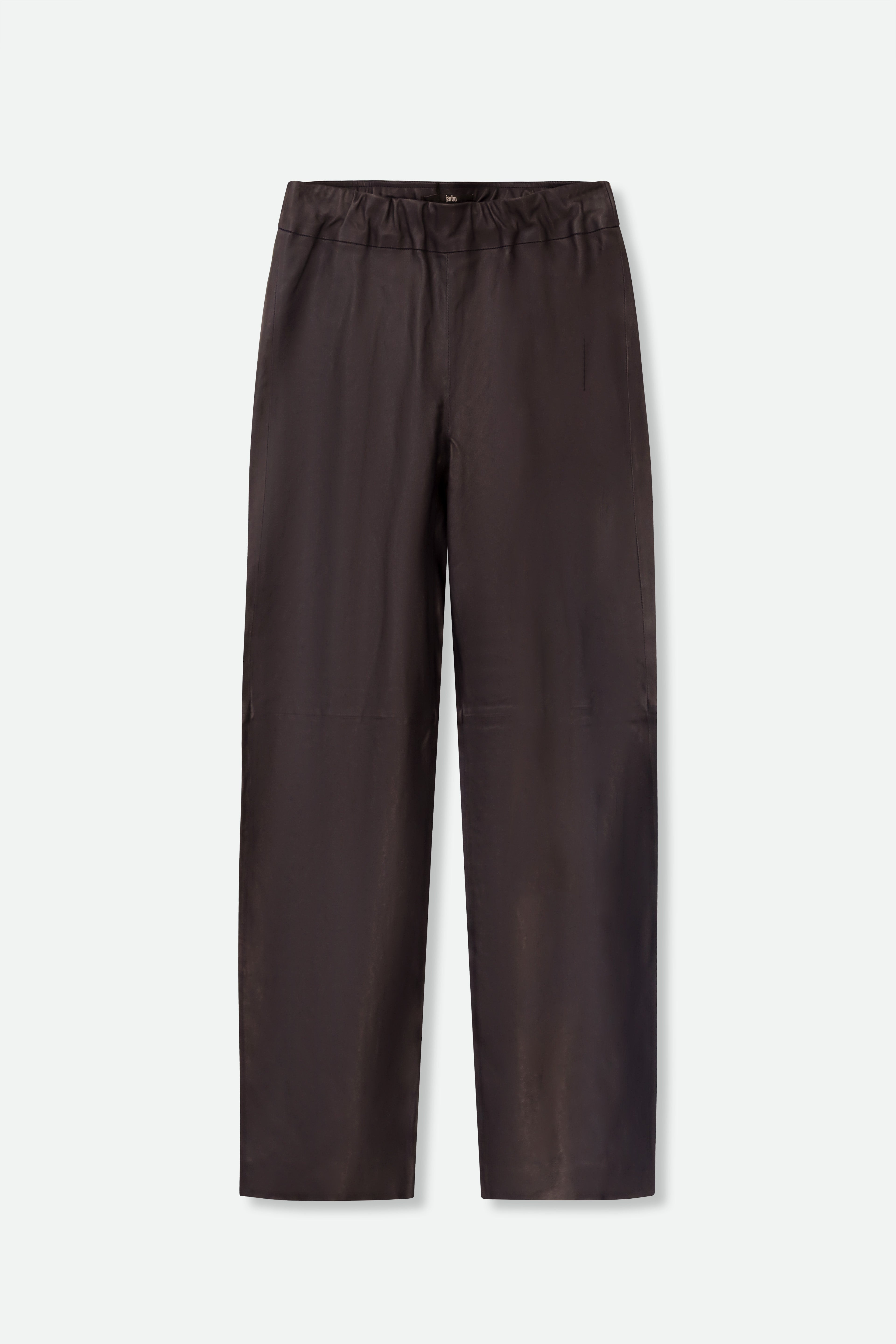 CATERINA ANKLE STRAIGHT LEG PANT IN STRETCH LEATHER - Jarbo