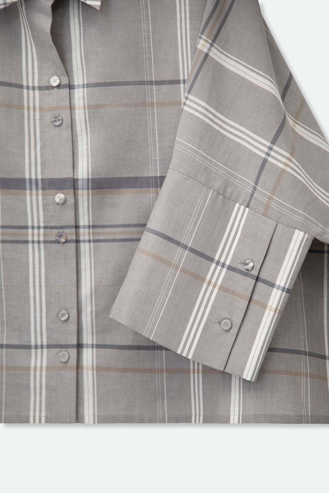 CEDROS SHIRT IN ITALIAN COTTON GREY PLAID - Jarbo