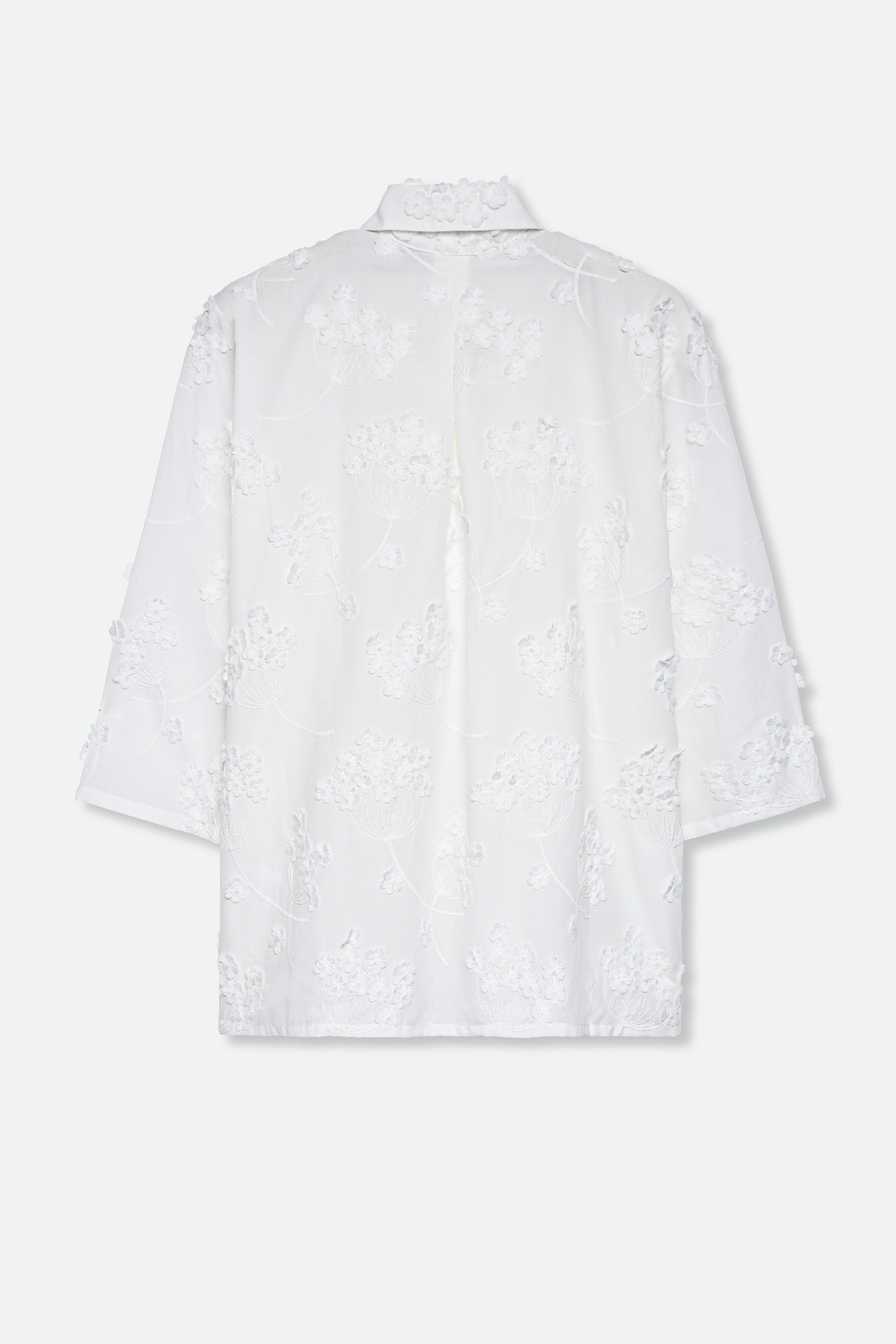 CESARE CAMP SHIRT IN ITALIAN EMBROIDERED COTTON - Jarbo