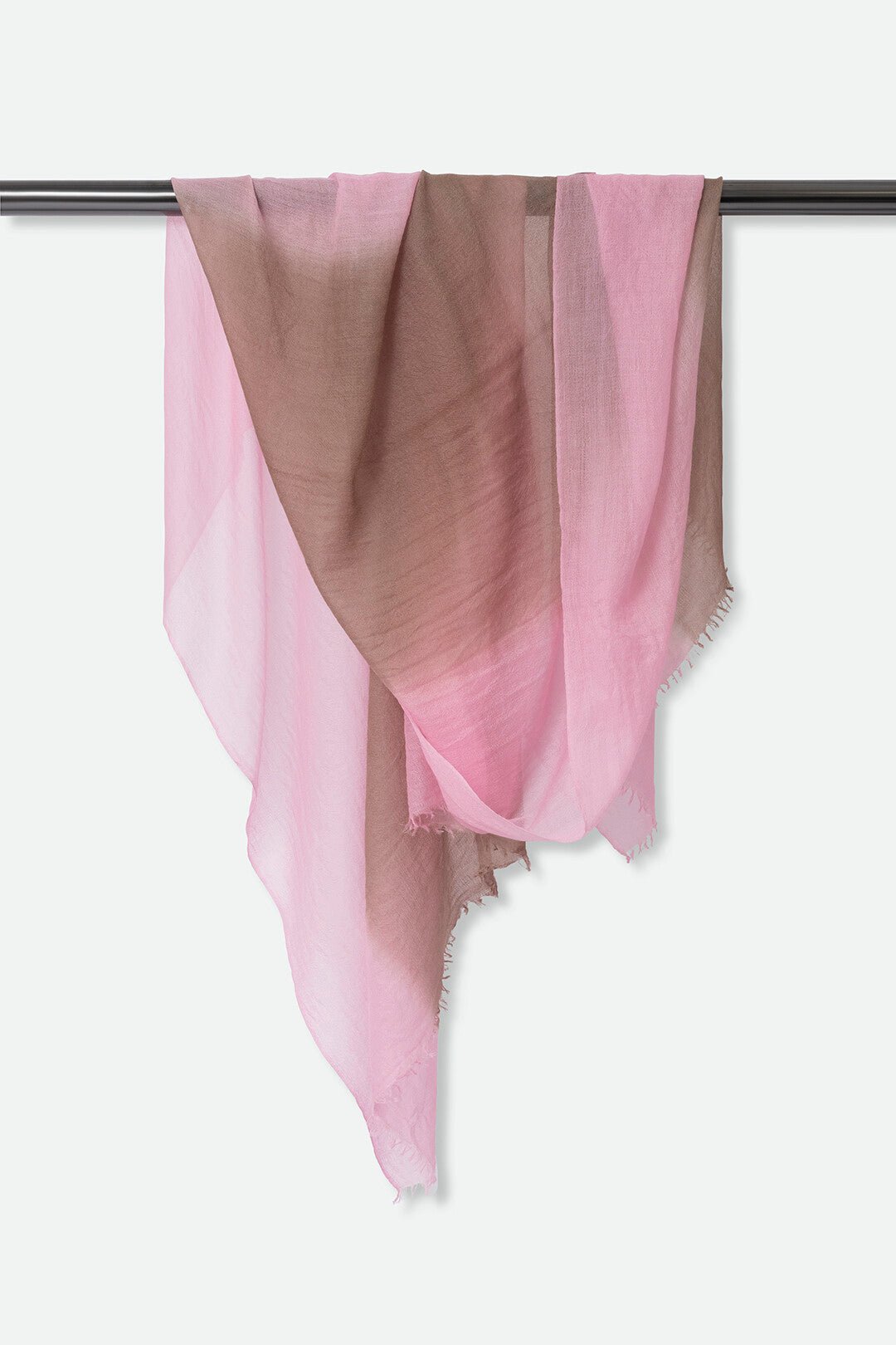 COCOA PINK LIGHTWEIGHT SCARF IN HAND DYED CASHMERE - Jarbo
