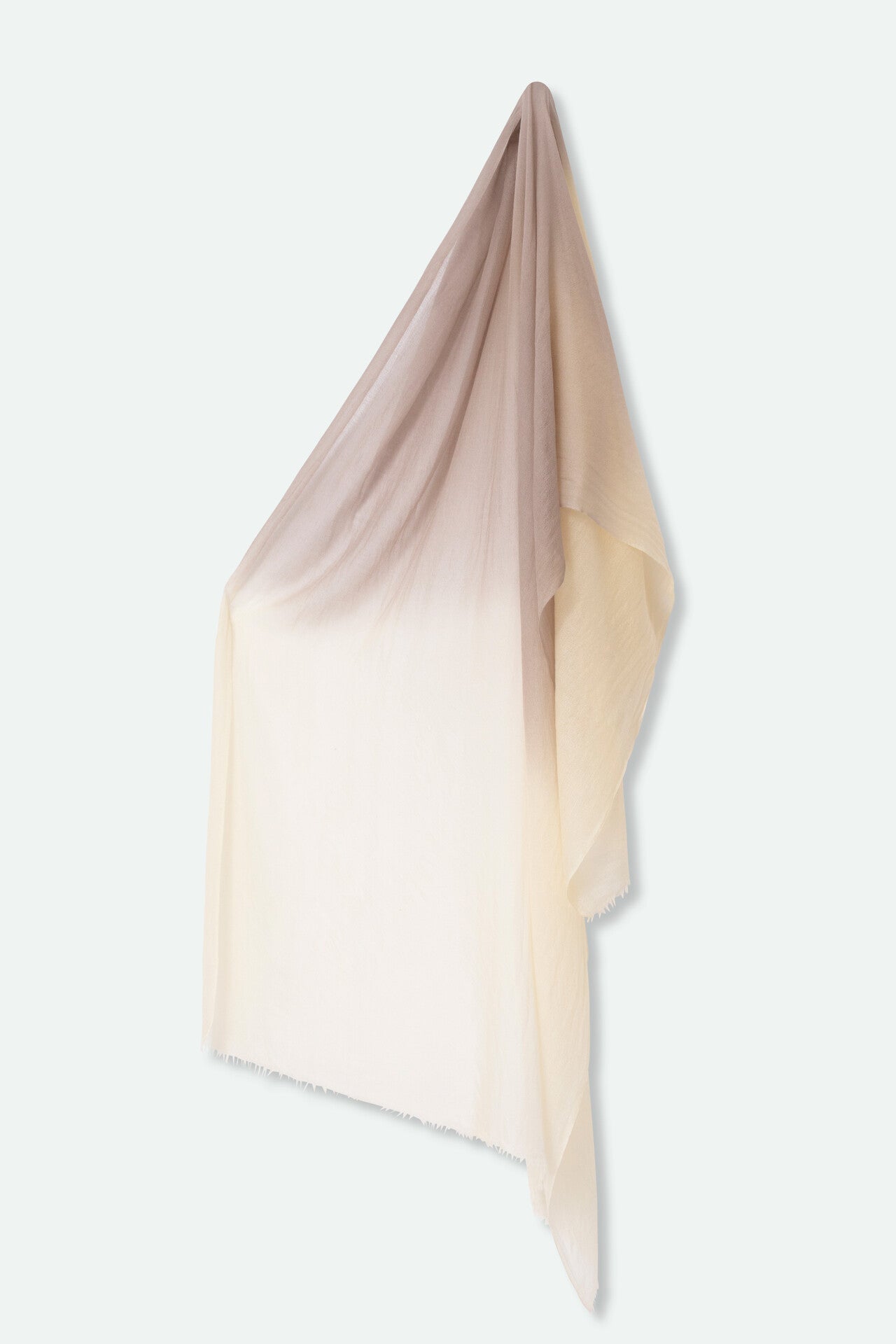 COCOA WHEATY LIGHTWEIGHT SCARF IN HAND DYED CASHMERE - Jarbo