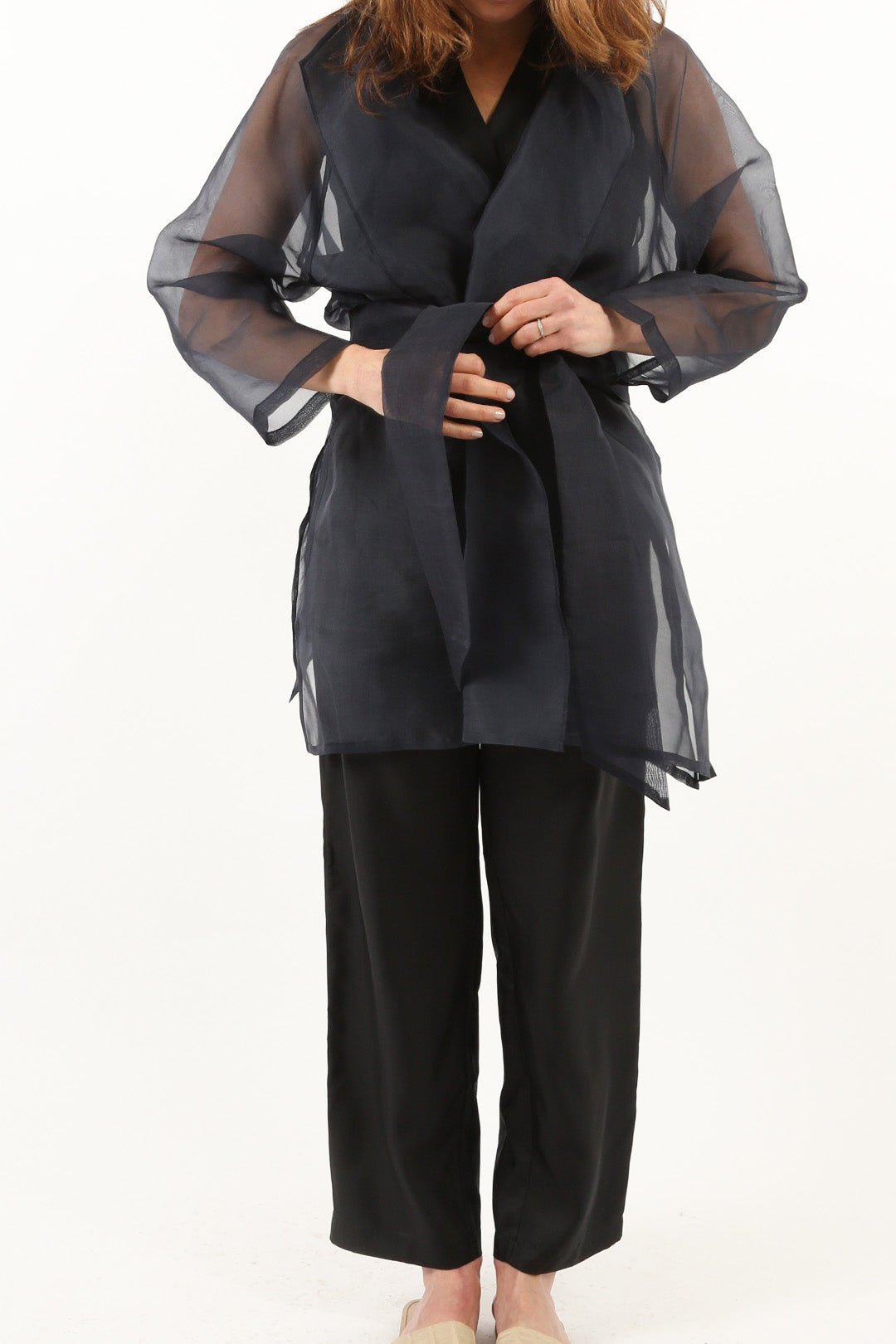 CORTINA IN SILK ORGANZA IN NAVY - Jarbo