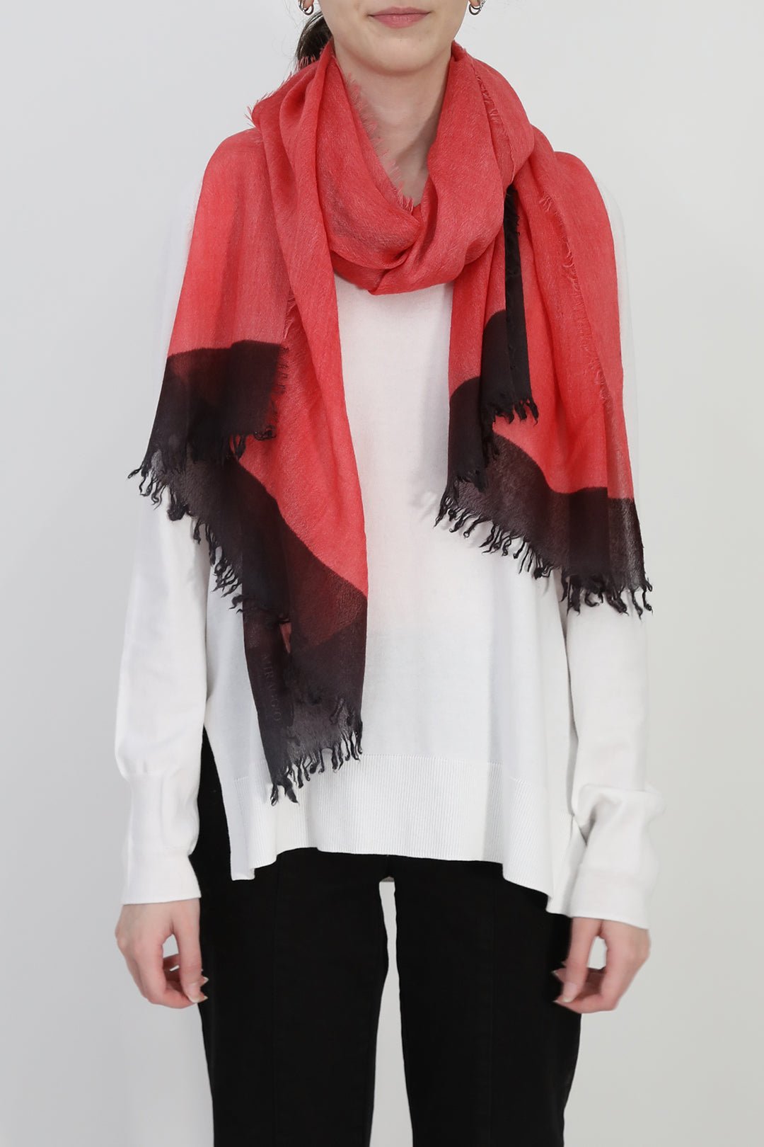 CRIMSON SQUARE ITALIAN CASHMERE SCARF - Jarbo