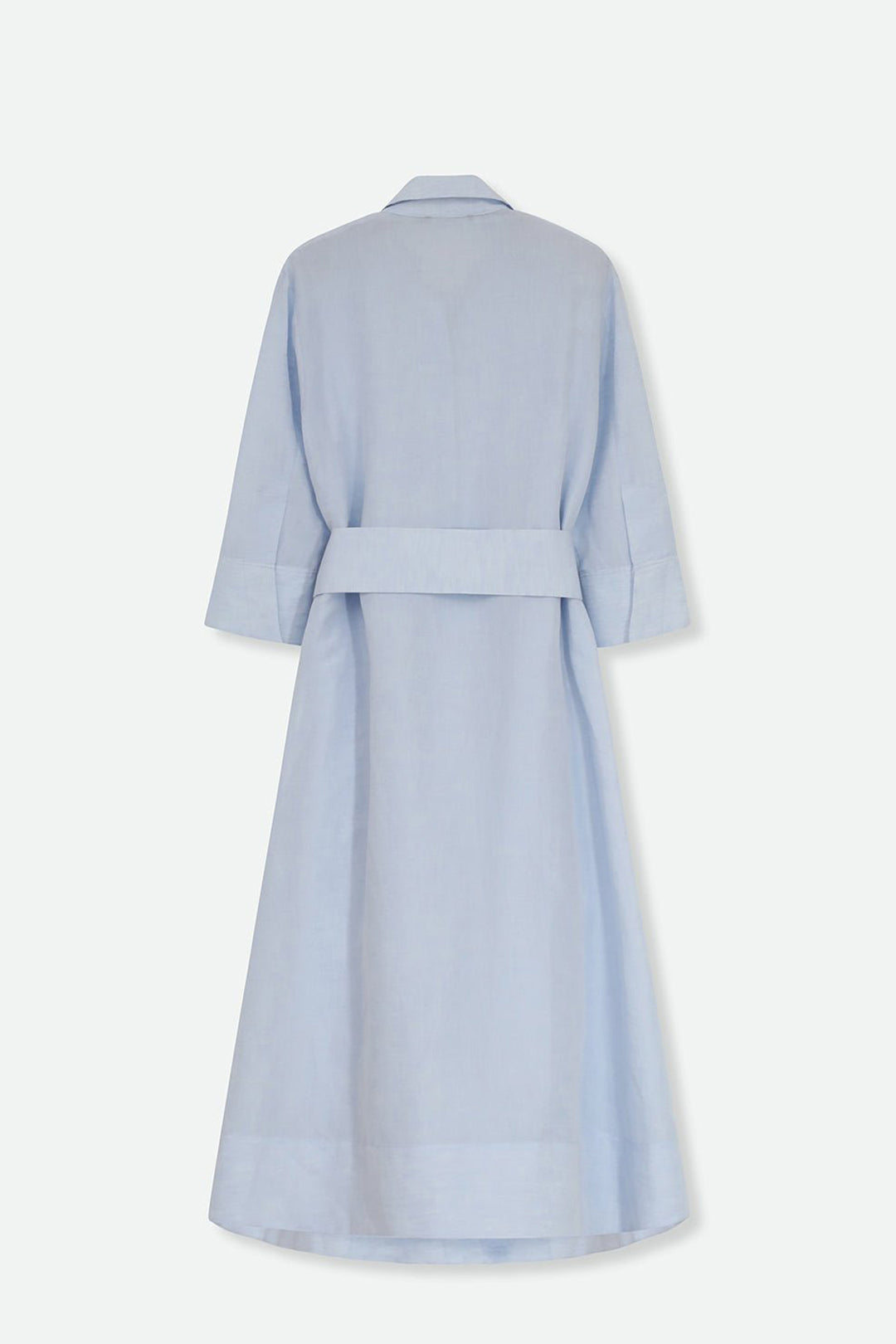 DANNI DRESS IN ITALIAN LINEN LIGHT BLUE