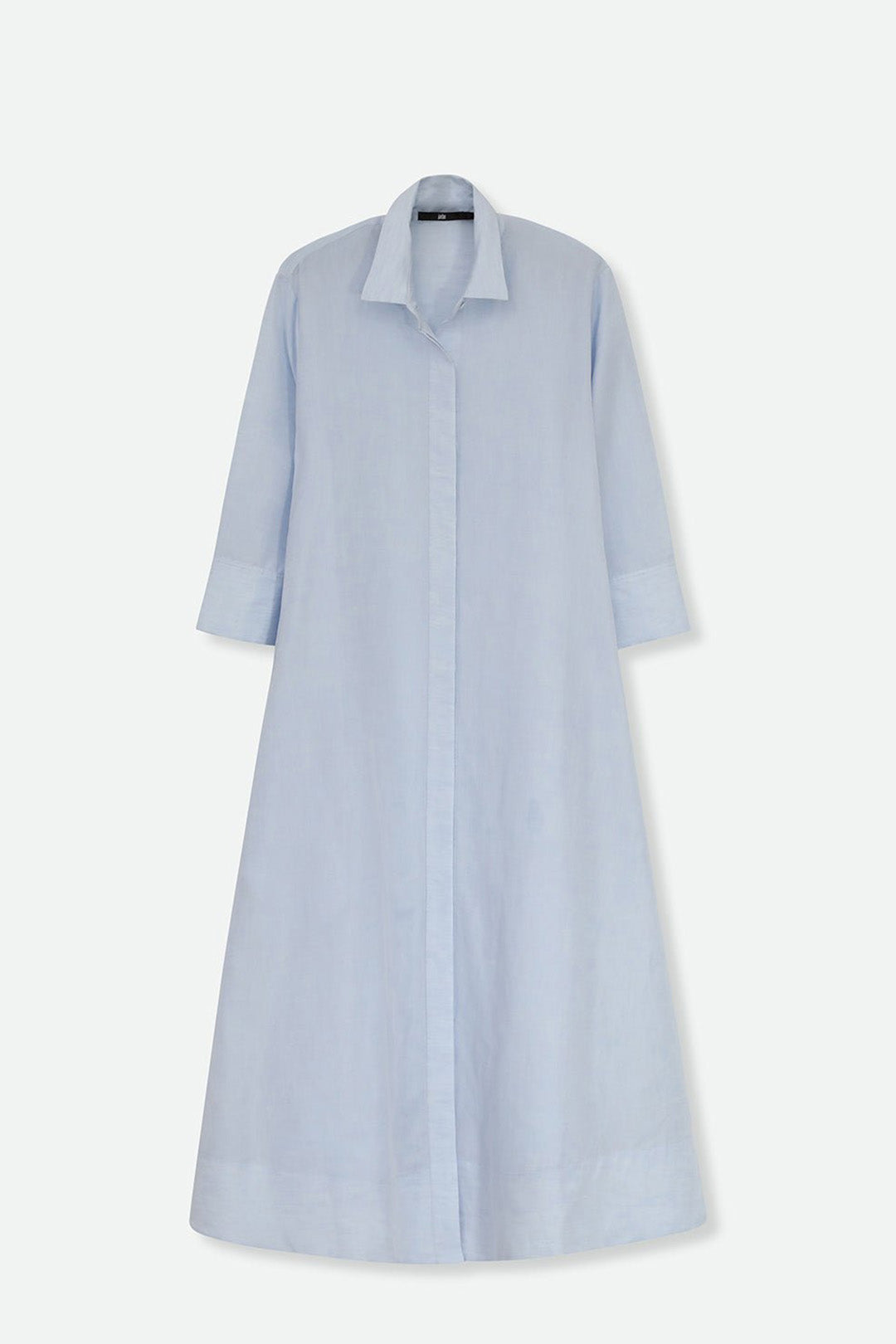 DANNI DRESS IN ITALIAN LINEN LIGHT BLUE