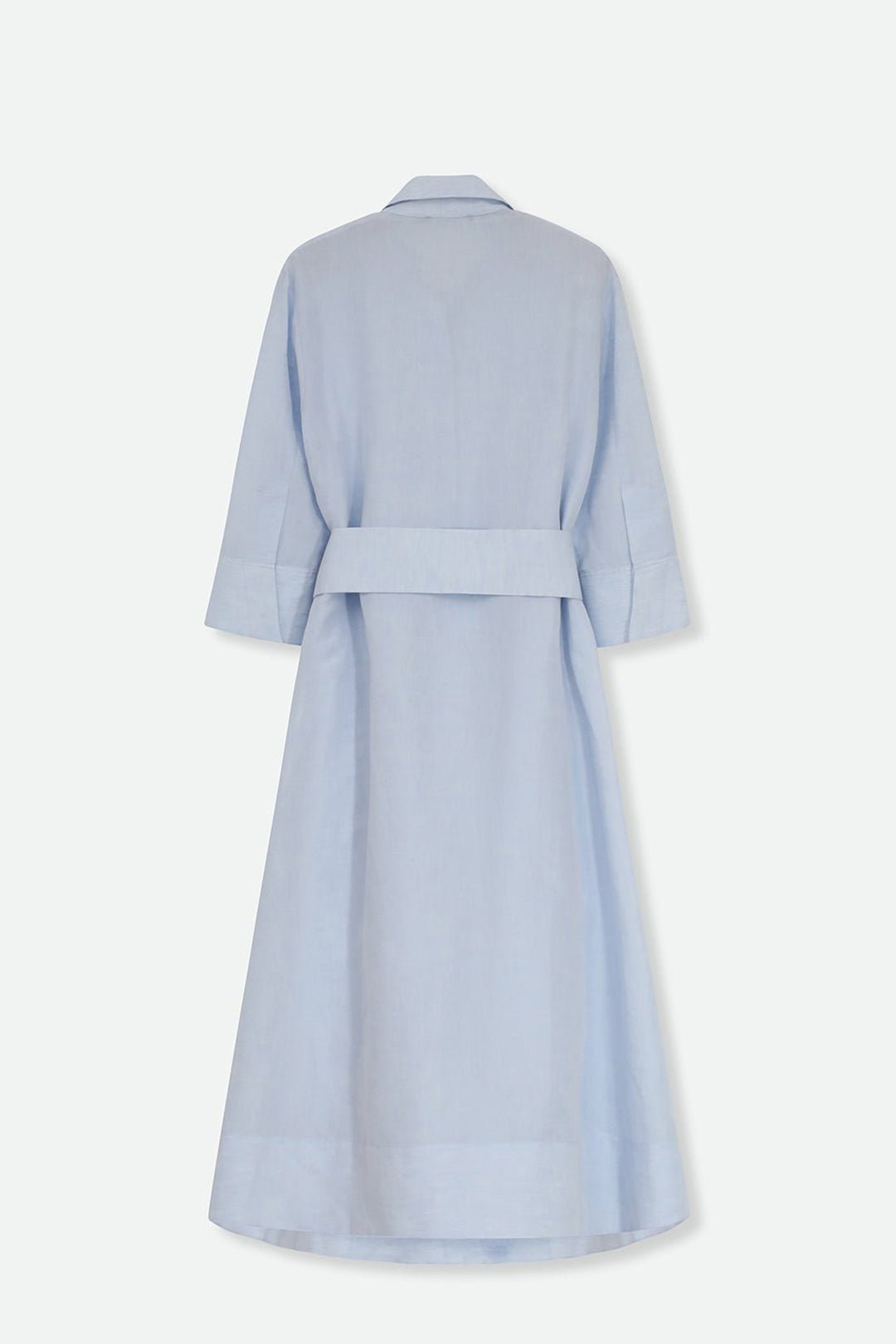 DANNI DRESS IN ITALIAN LINEN LIGHT BLUE - Jarbo